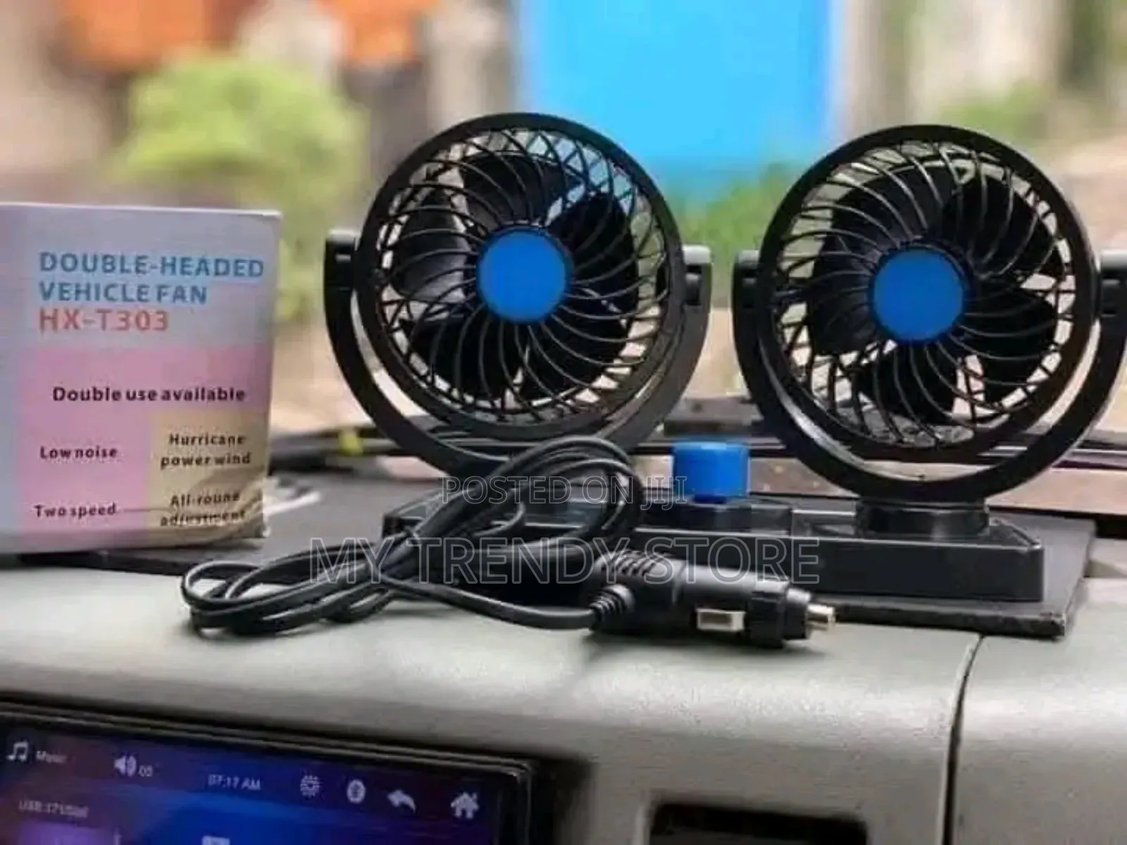 Double Head Cooling Car Fan