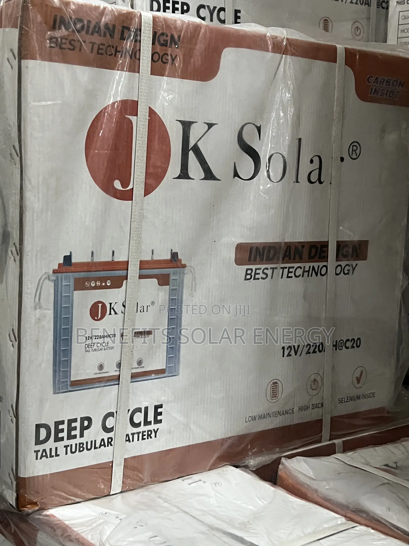 220ah J.K Solar Tubular Battery