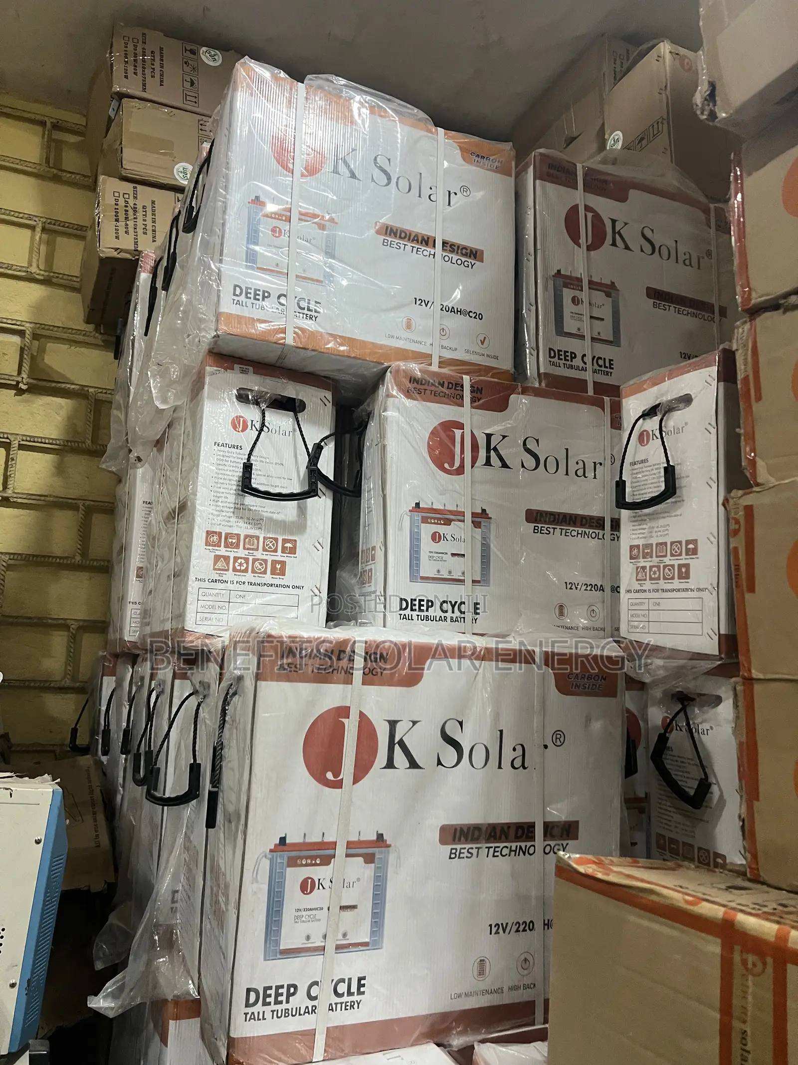 220ah J.K Solar Tubular Battery