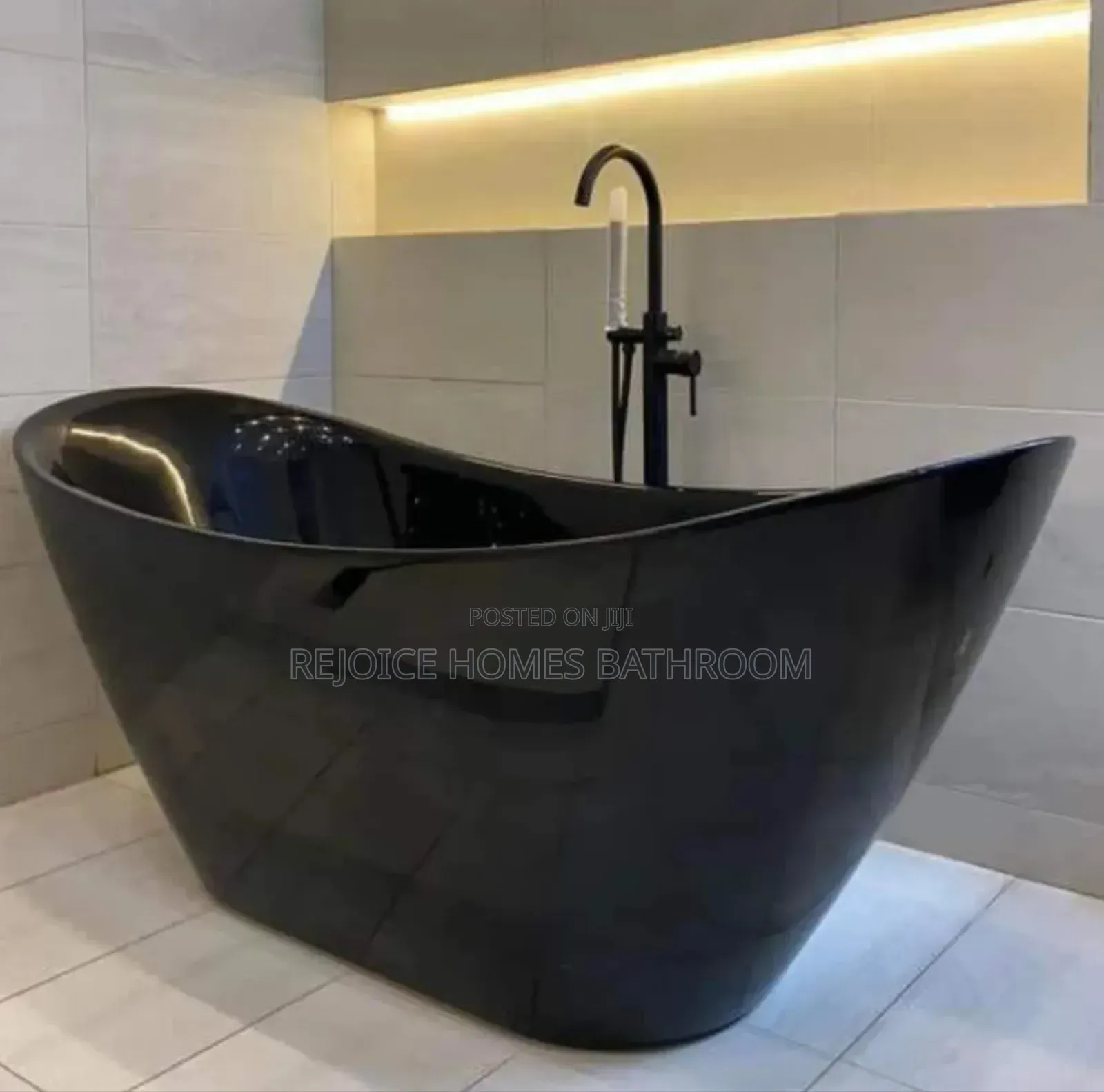Black Freestand Bathtub Soaking Bath Tub for Bathroom