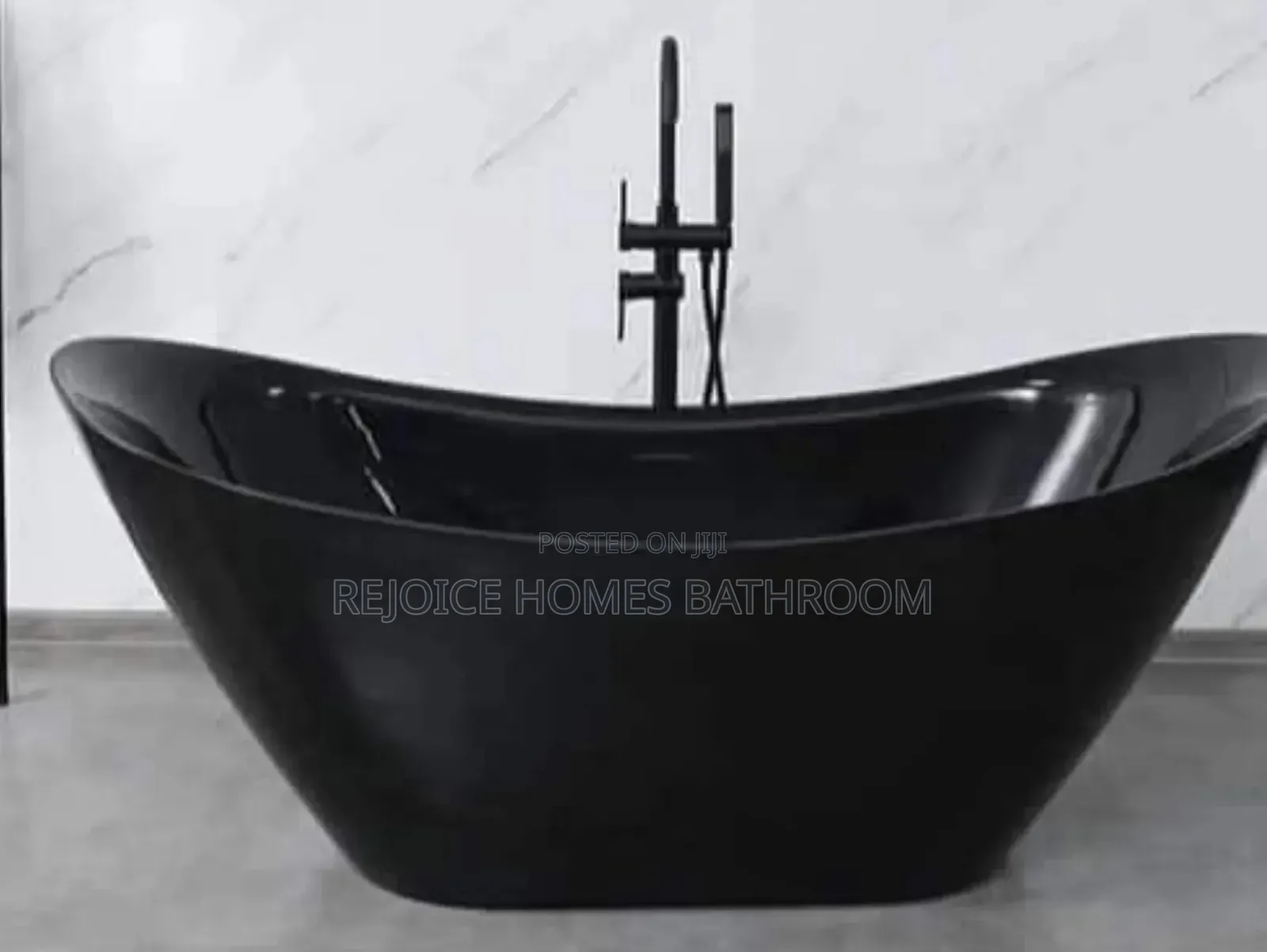 Black Freestand Bathtub Soaking Bath Tub for Bathroom