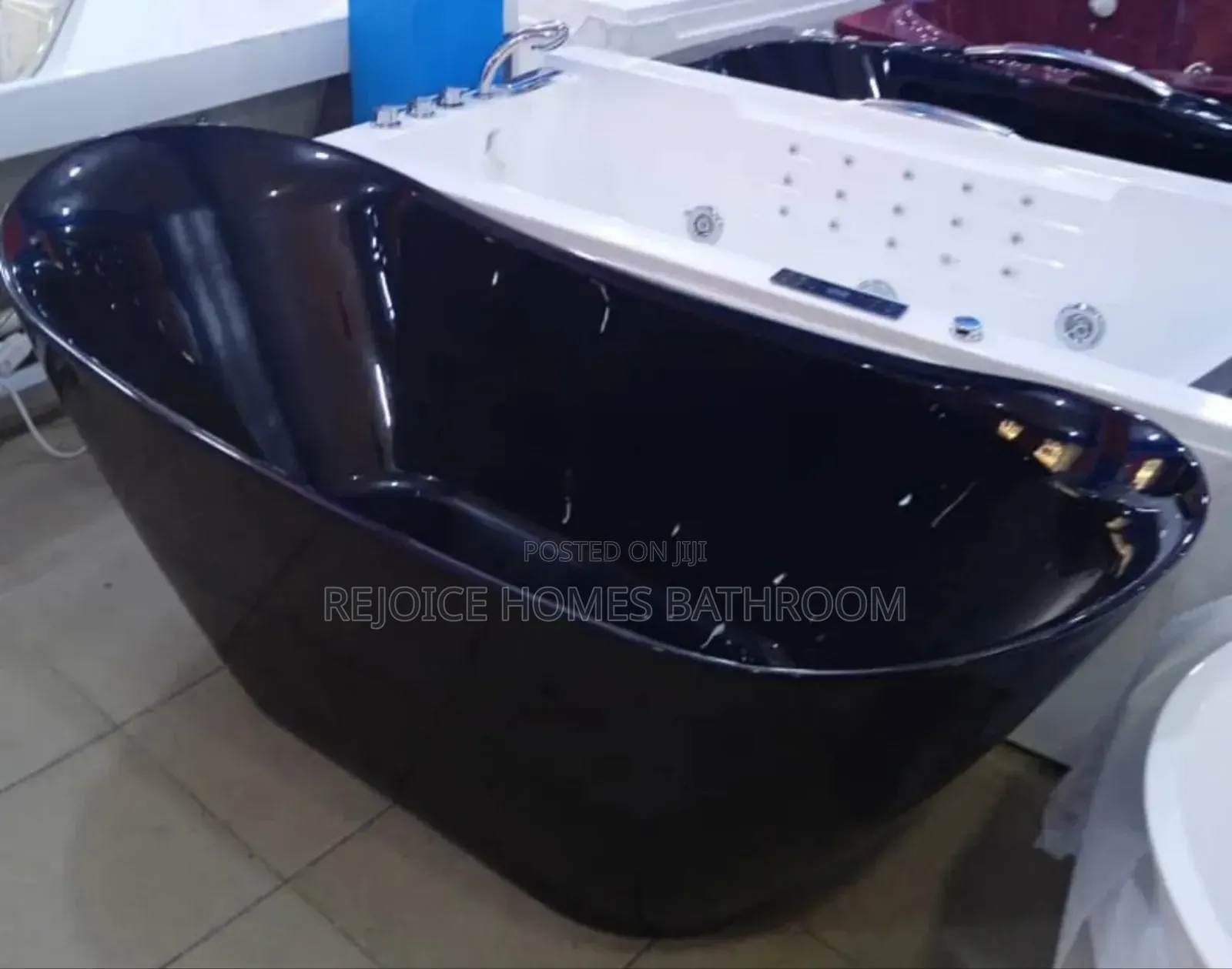 Black Freestand Bathtub Soaking Bath Tub for Bathroom