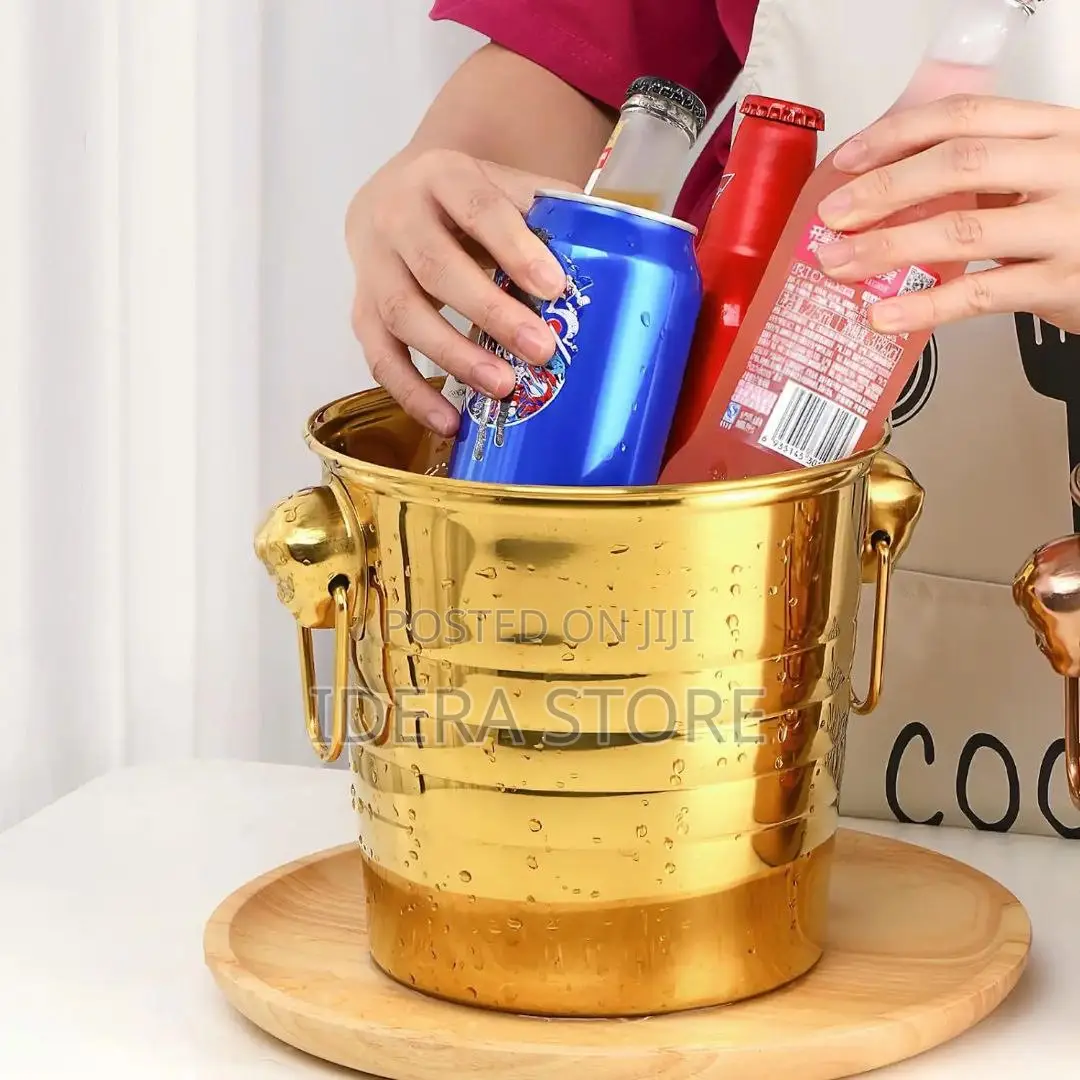 Stainless Steel Gold Wine Bucket 9litres