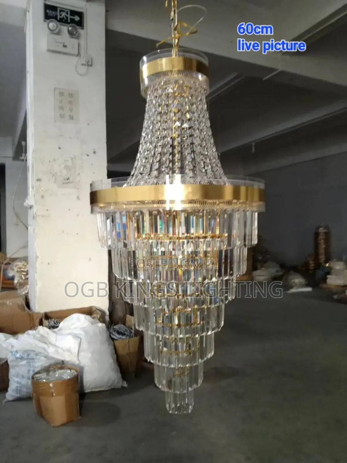 Gold Crystal Chandelier for Hotel Lobby Foyer Project Stairw