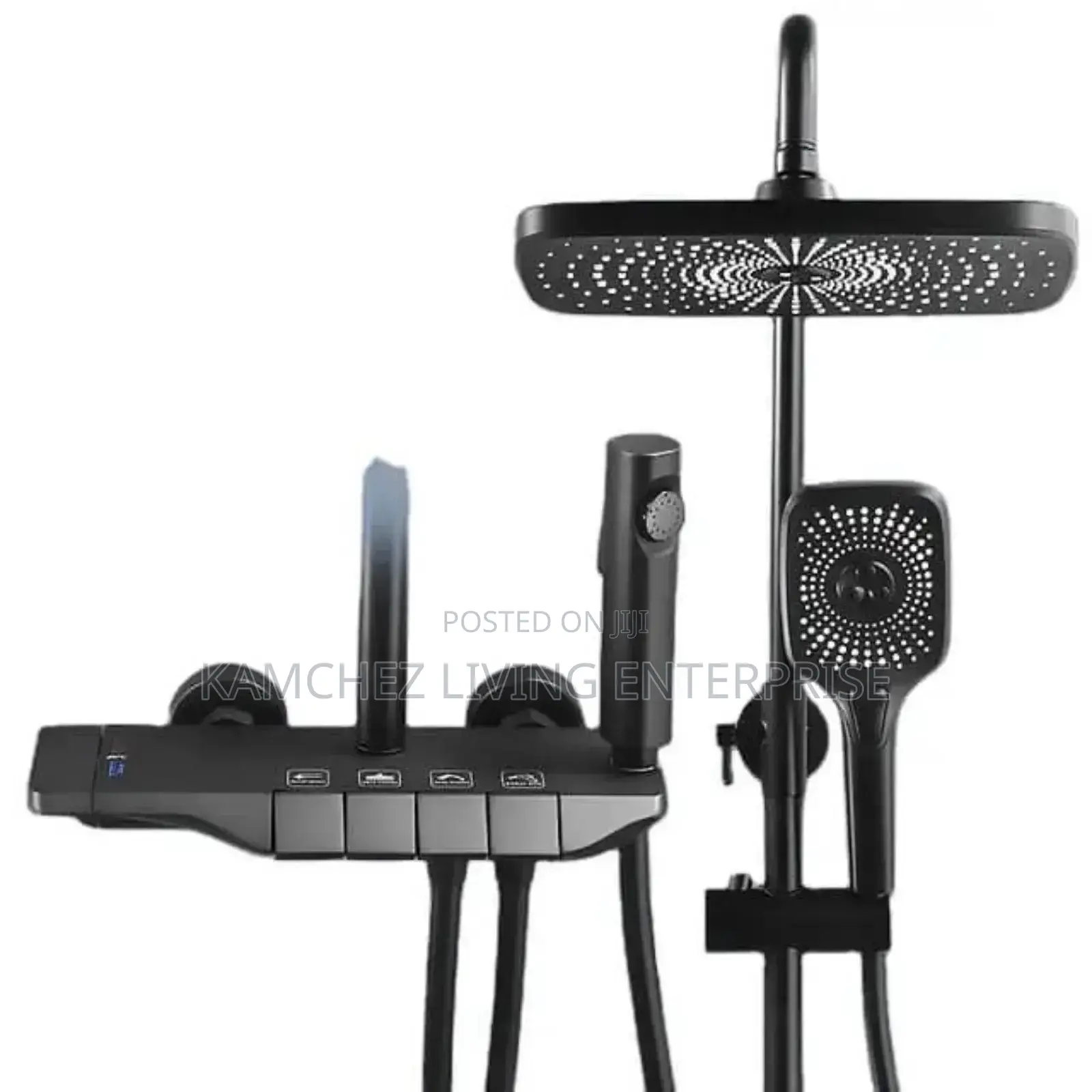 Luxury Piano Key Shower Mixer – Wall-Mounted Rainfall Set