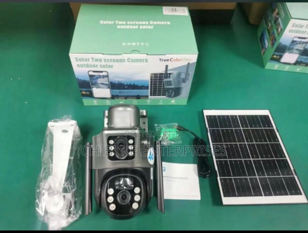 5mp V380 App ,4g Double Lens Solar PTZ Camera.