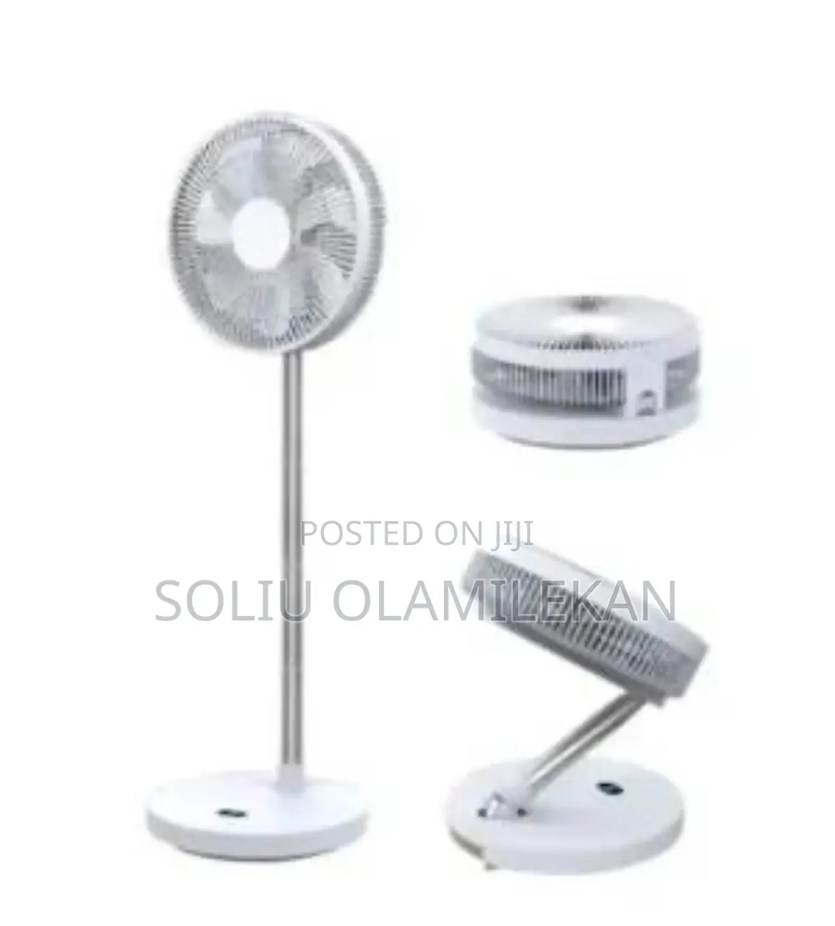 Rechargeable Foldable Fan- White