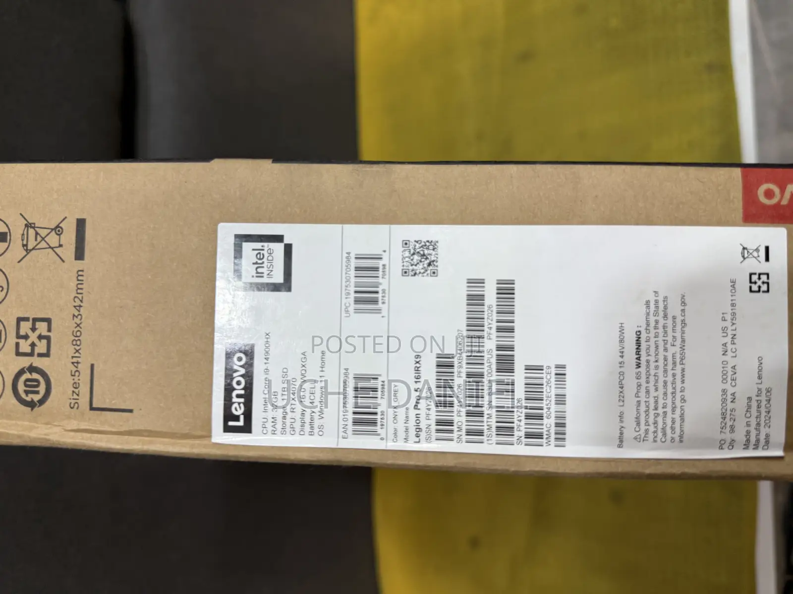 New Laptop Lenovo Legion 5 32GB Intel Core I9 SSD 1T
