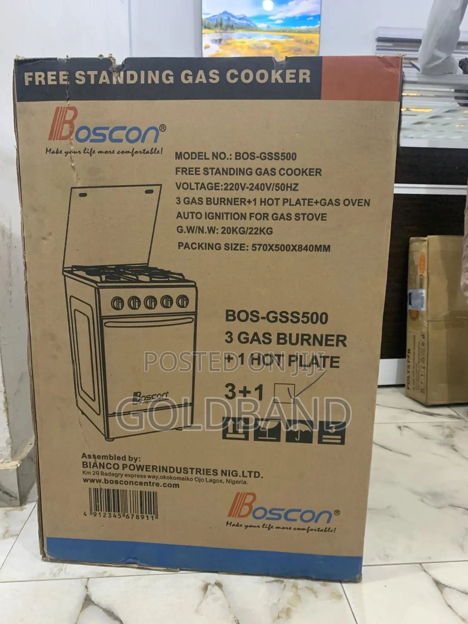 Boscon (Bos-Gss500) 3+1 Burner Gas Cooker With Oven