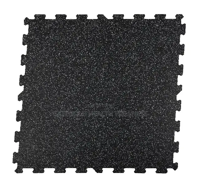 Interlocking Rubber Floor Mat (White Dots) 1m*1m*10mmsj-B09