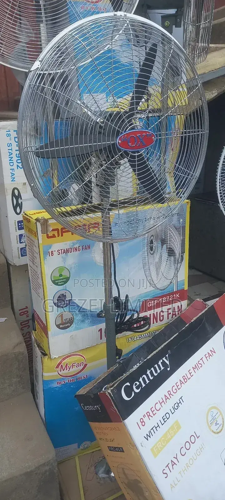 Ox Industrial Standing Fan 18inch