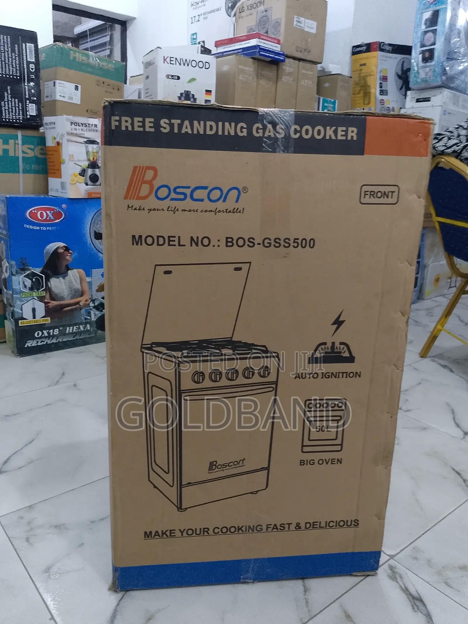 Boscon Bos-Gss500 3+1 Burner Gas Cooker (Sizzling Sensation)
