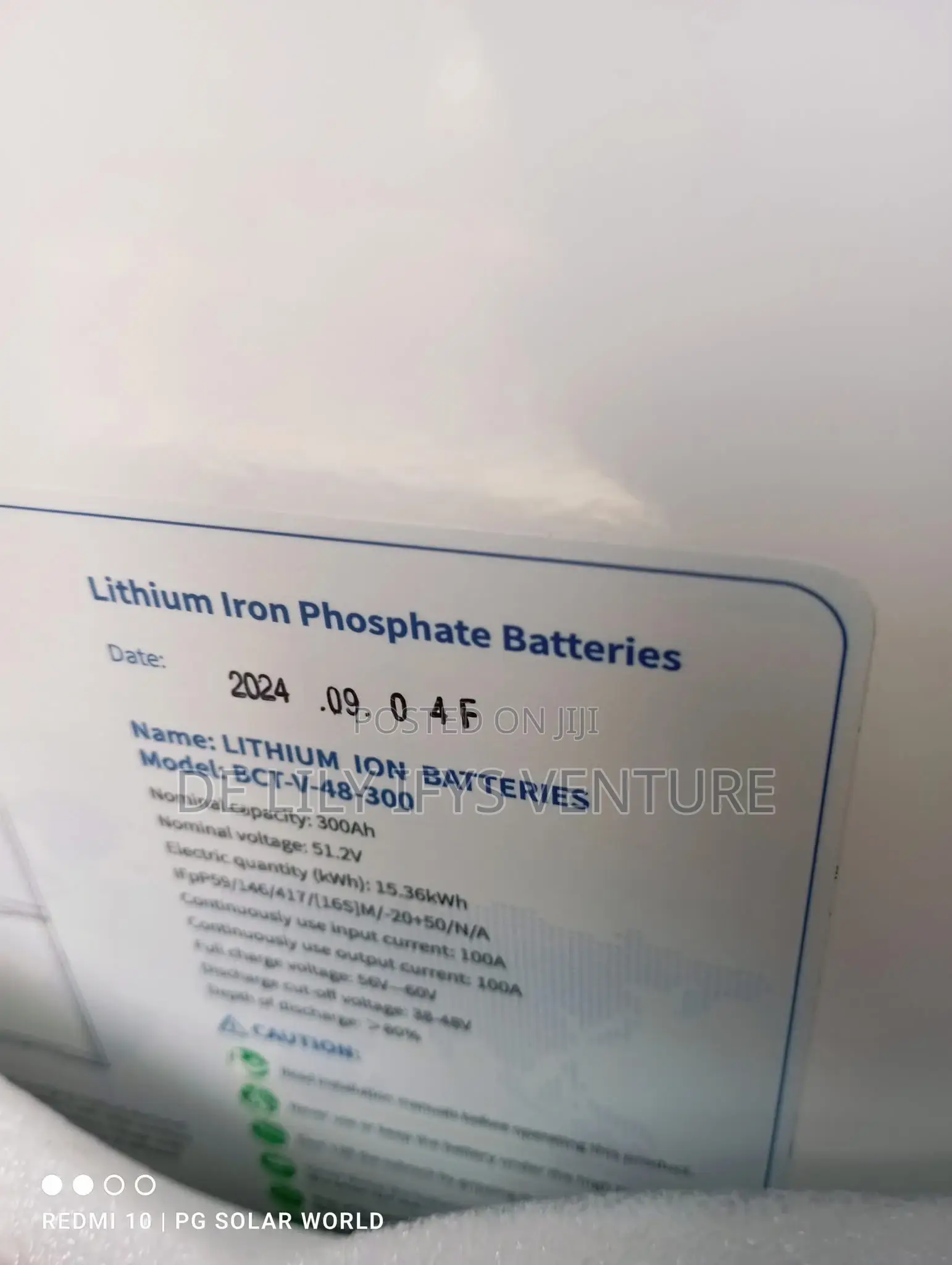Blue Carbon Lithium Battery 15kwh 51.2v With BMS