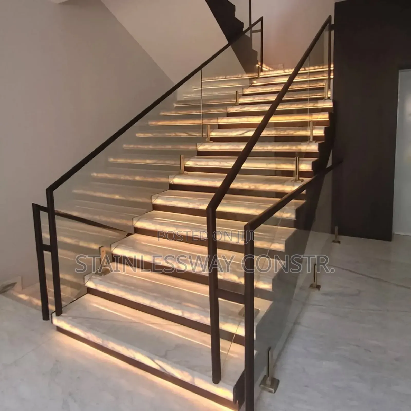 Tampered Plain Glass With Spigot Base Railing Kubwa
