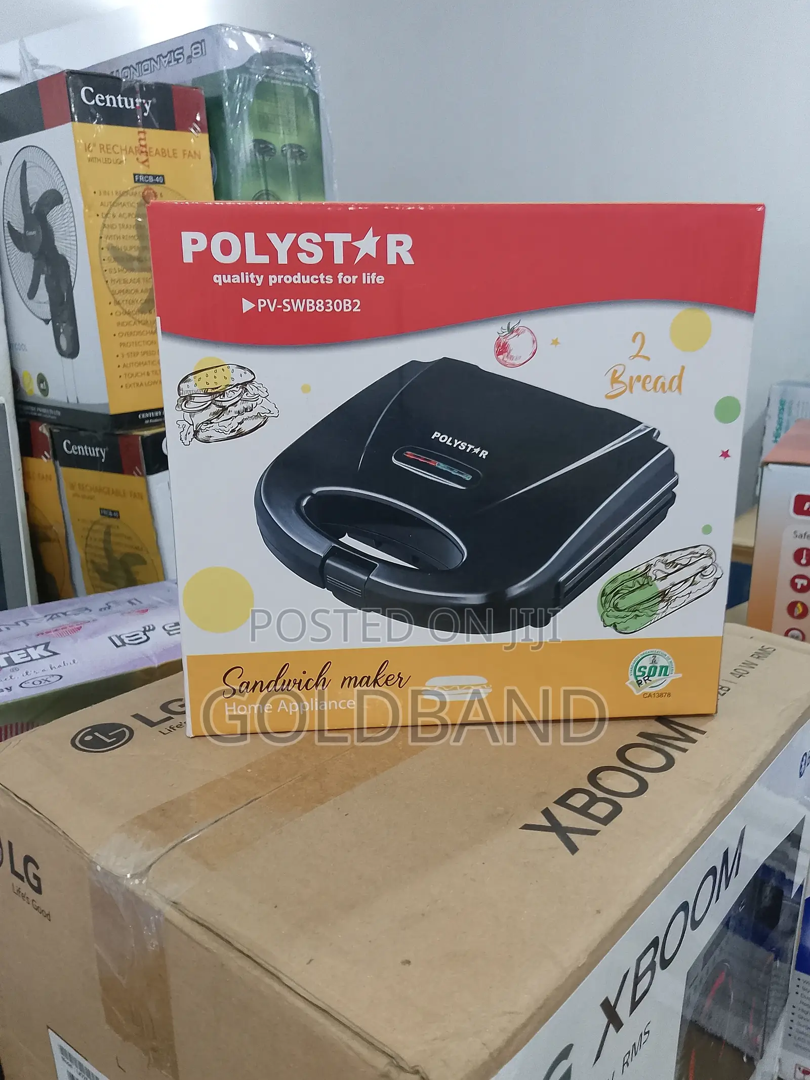 Polystar 2 Slices Crunchy Sandwich Maker Pv-Swb830b2