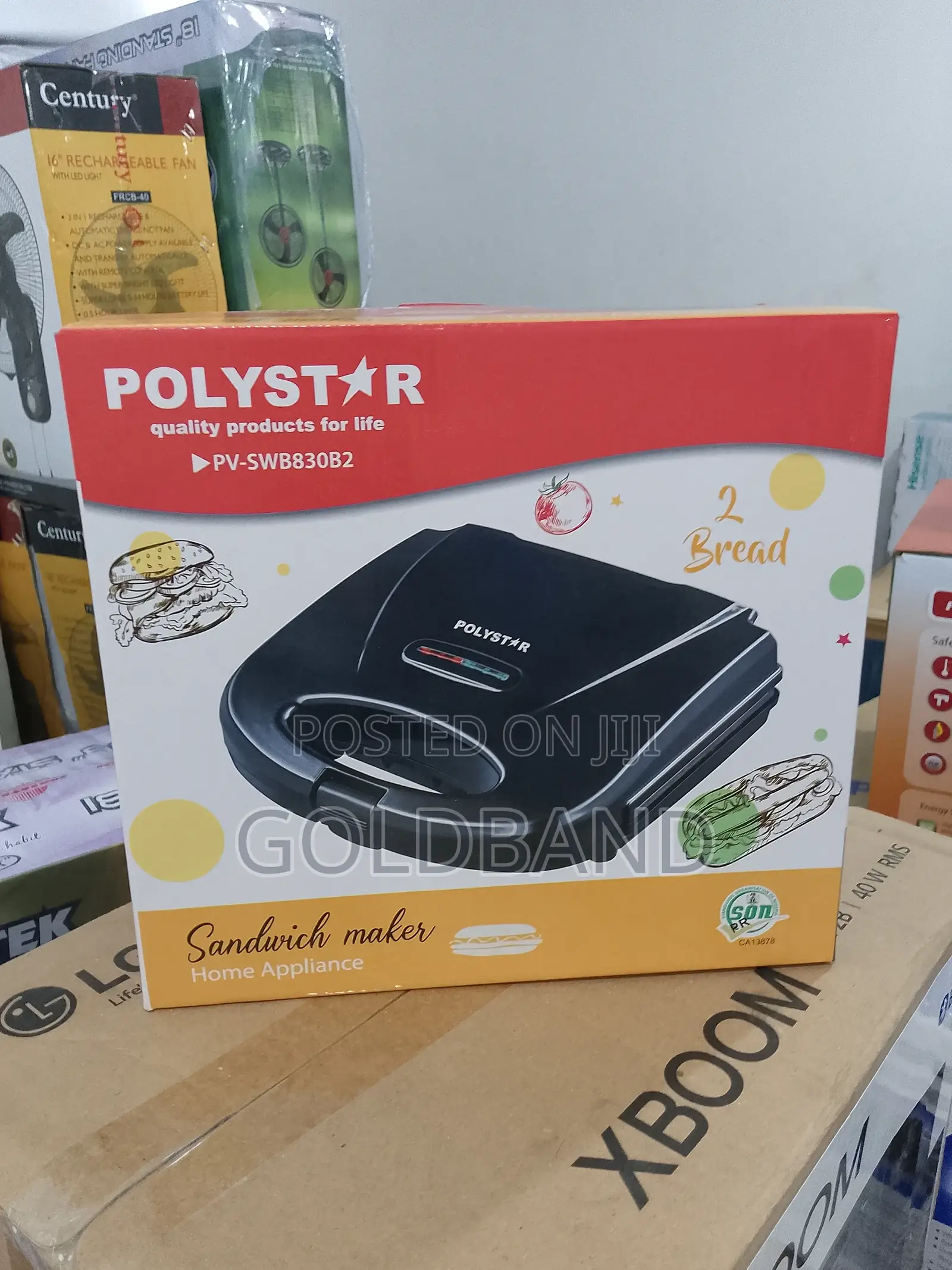 Polystar 2 Slices Effortless Sandwich Maker Pv-Swb830b2