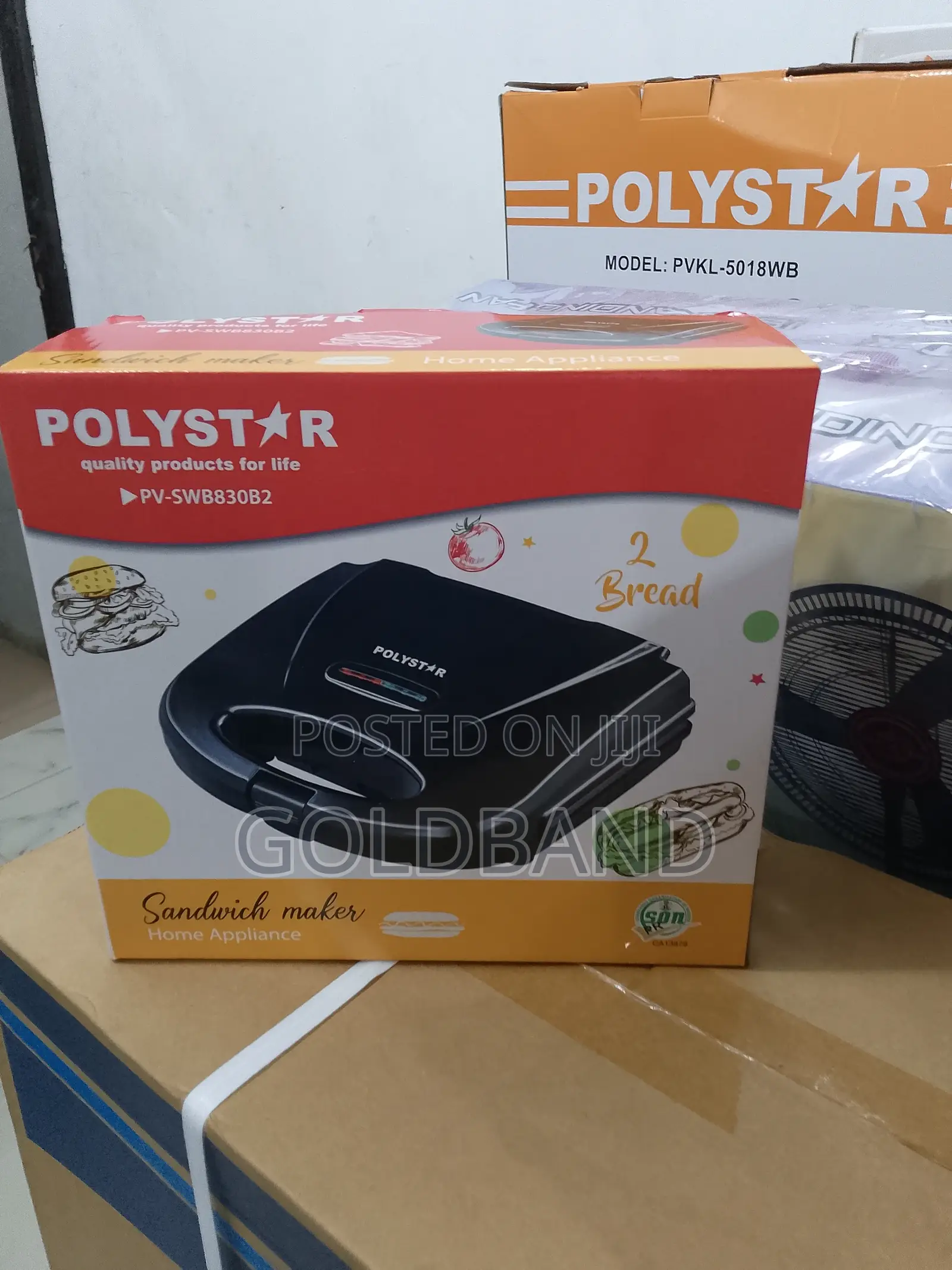 Polystar (Pv-Swb830b2) Hassle-Free 2 Slices Sandwich Maker