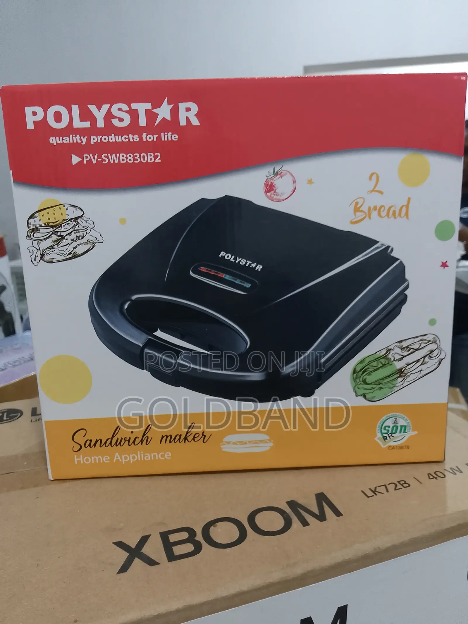Polystar (Pv-Swb830b2) Hassle-Free 2 Slices Sandwich Maker