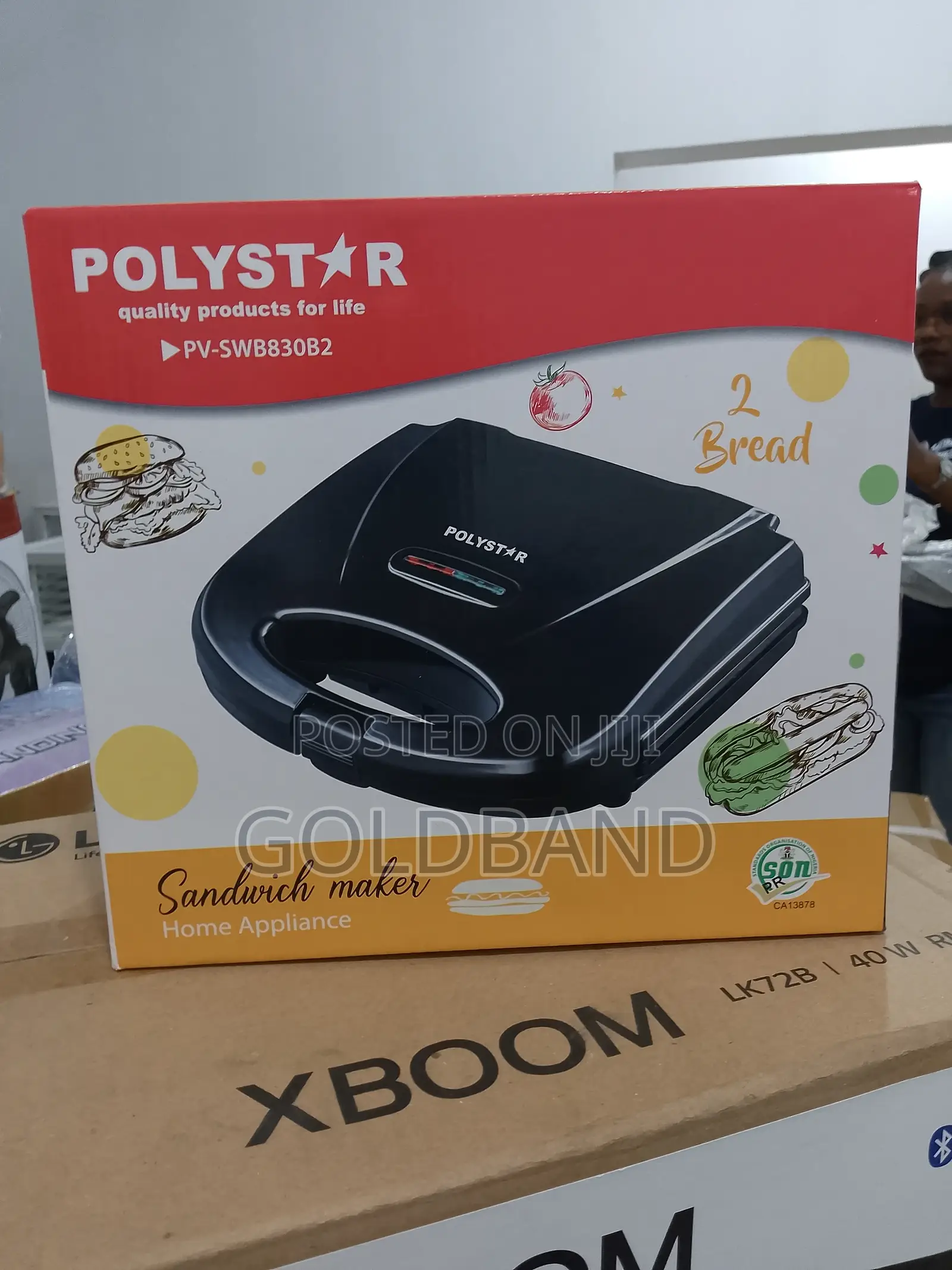 Polystar (Pv-Swb830b2) Hassle-Free 2 Slices Sandwich Maker