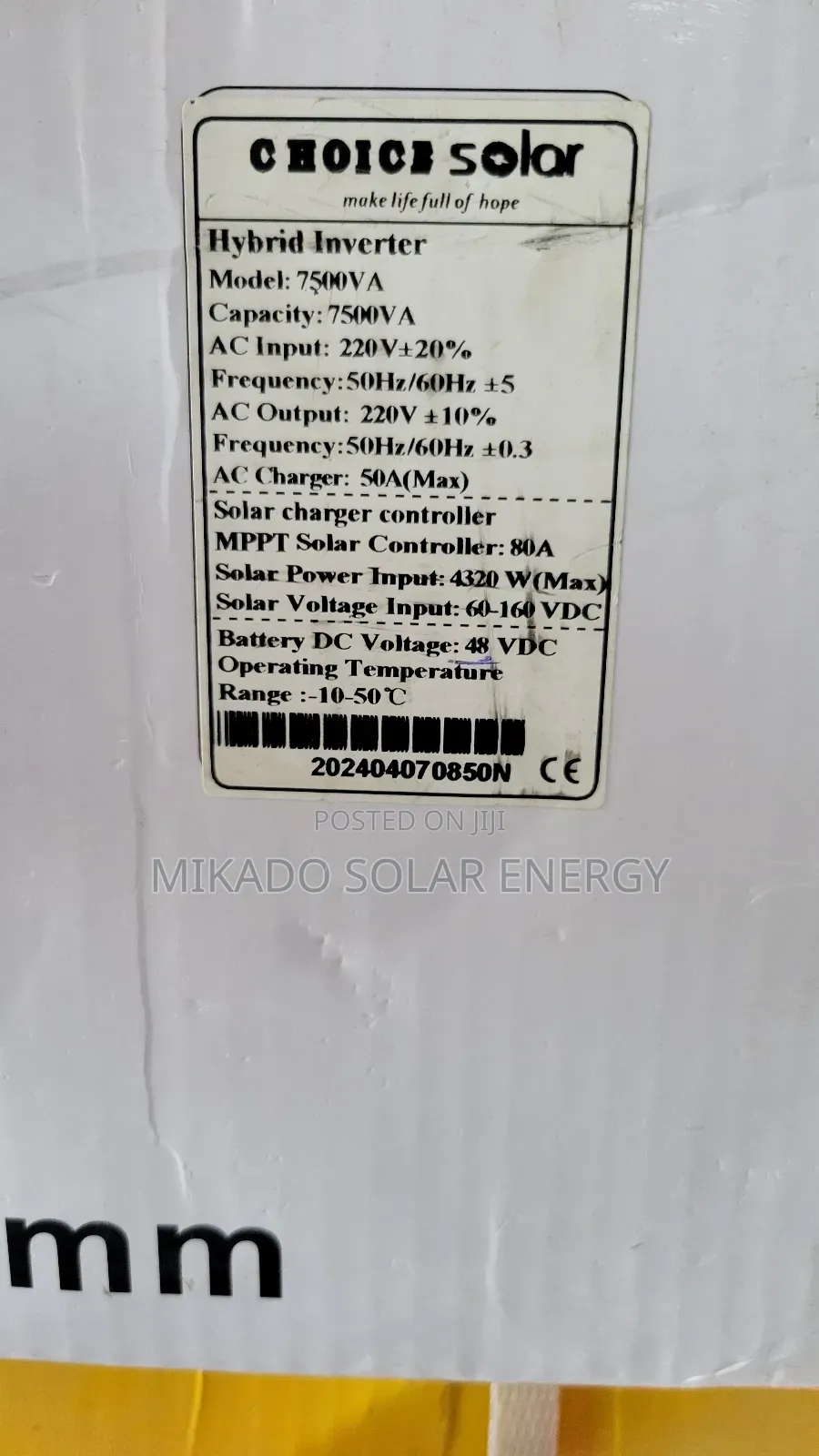 7.5kva 48v Hybrid Inverter