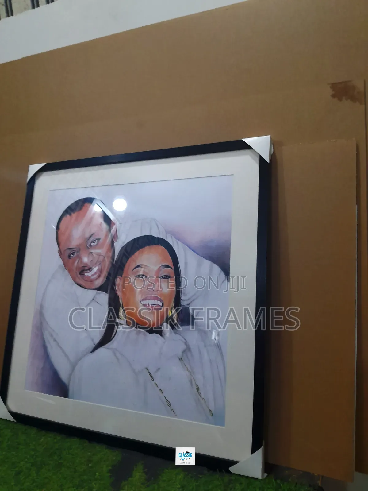 Colour Pencil Drawing With Matte Board and Acrylic Glass