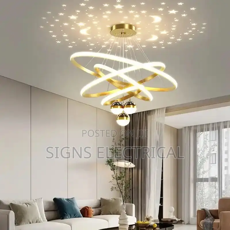 Led Chandelier Starry Sky Projection Lamps