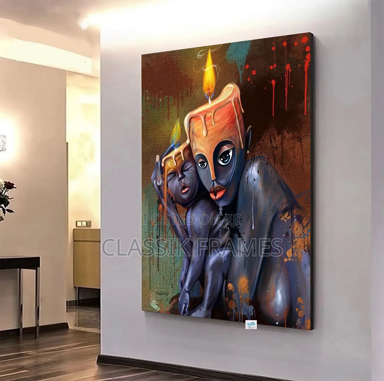 Classik Framed Oil Canvas Painting Wall Arts