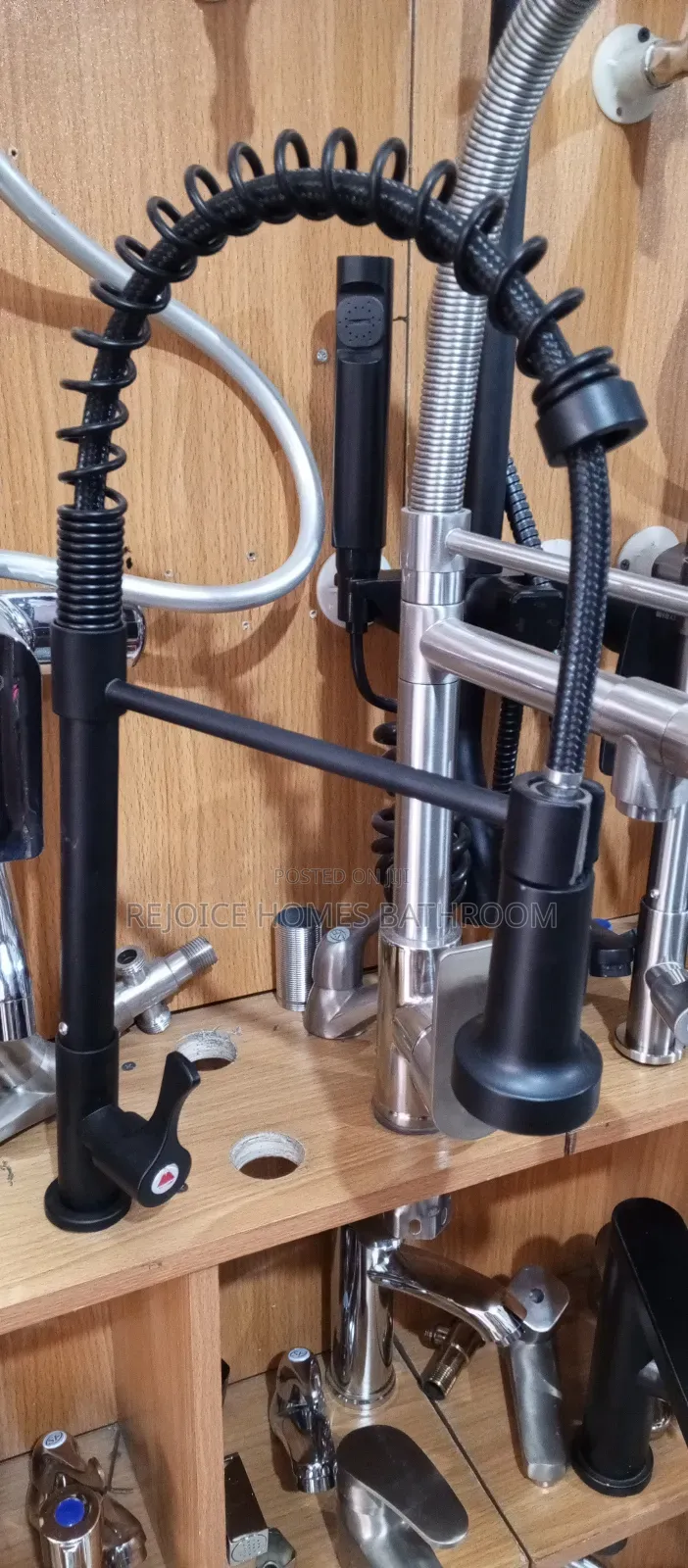 Black Single Kitchen Sink Tap Only Cold