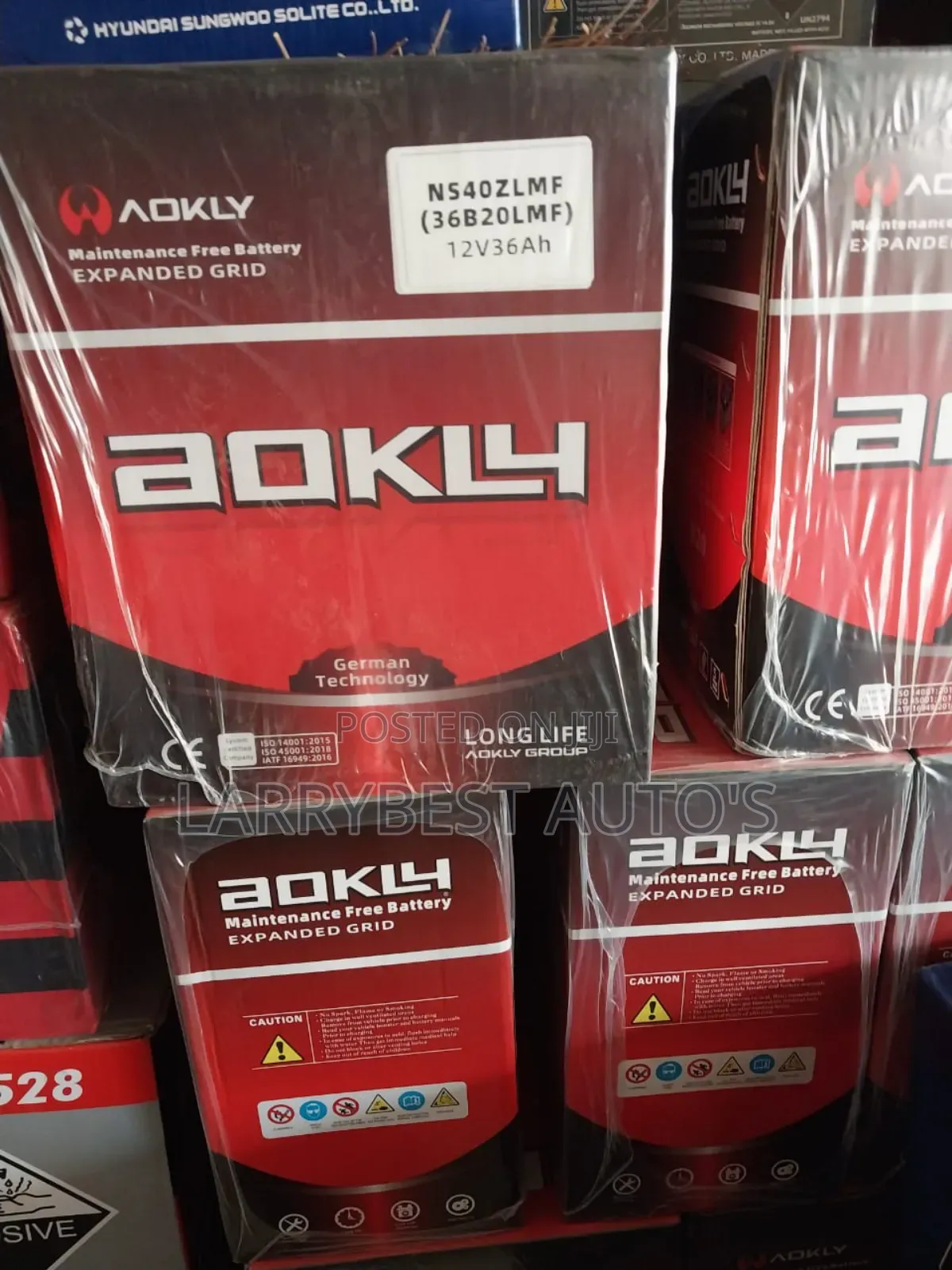 12v36ah Aokly Battery Korea Standard