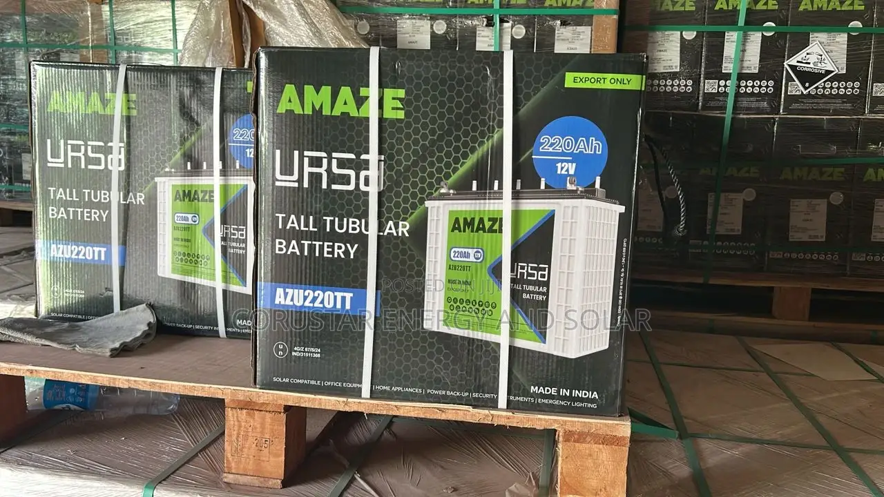 Amaze Ursa Tall Tubular Battery 12v 220ah Azu22ott