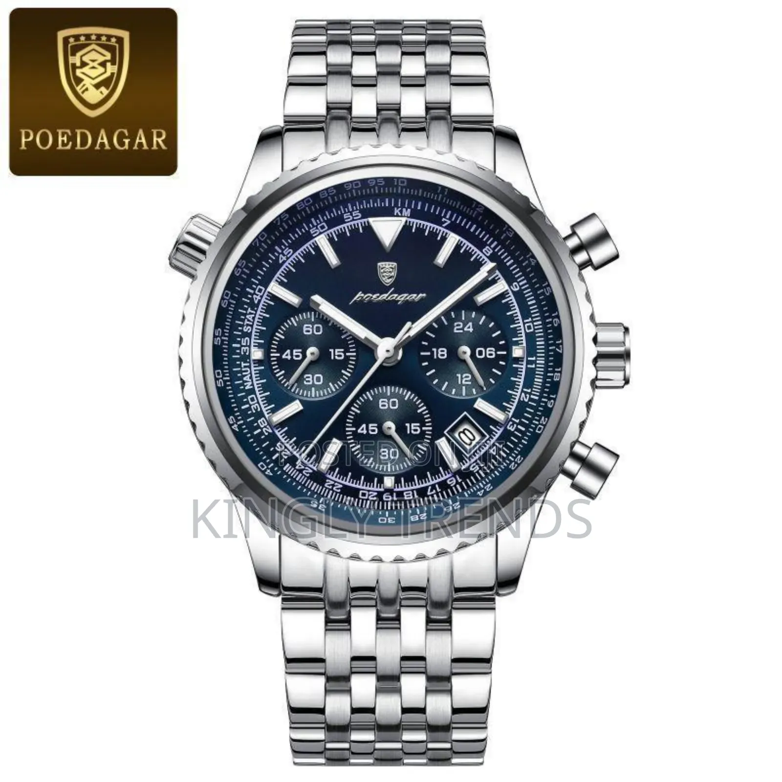 Poedagar Stainless Wristwatch With Gifts