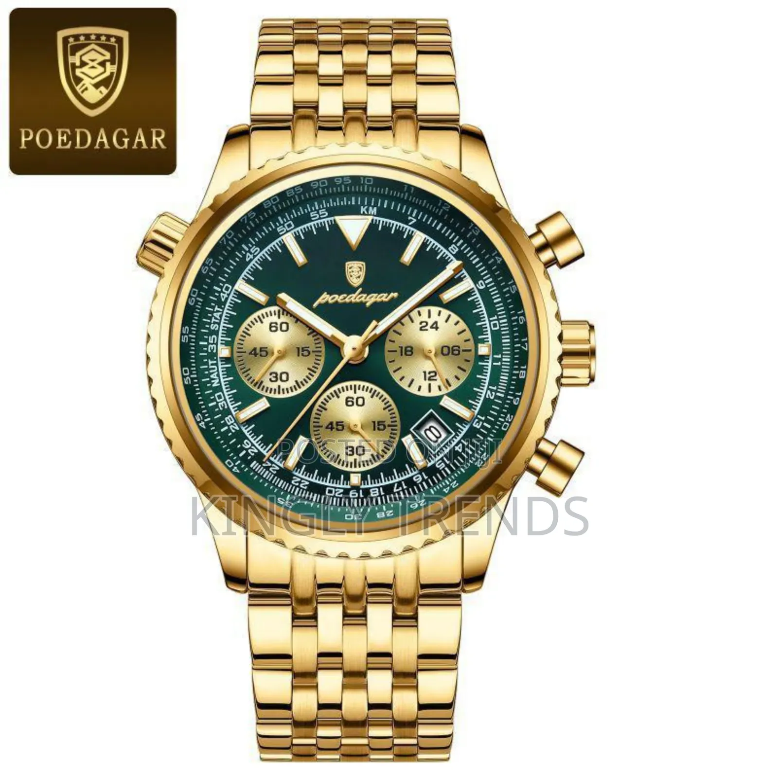 Poedagar Stainless Wristwatch With Gifts