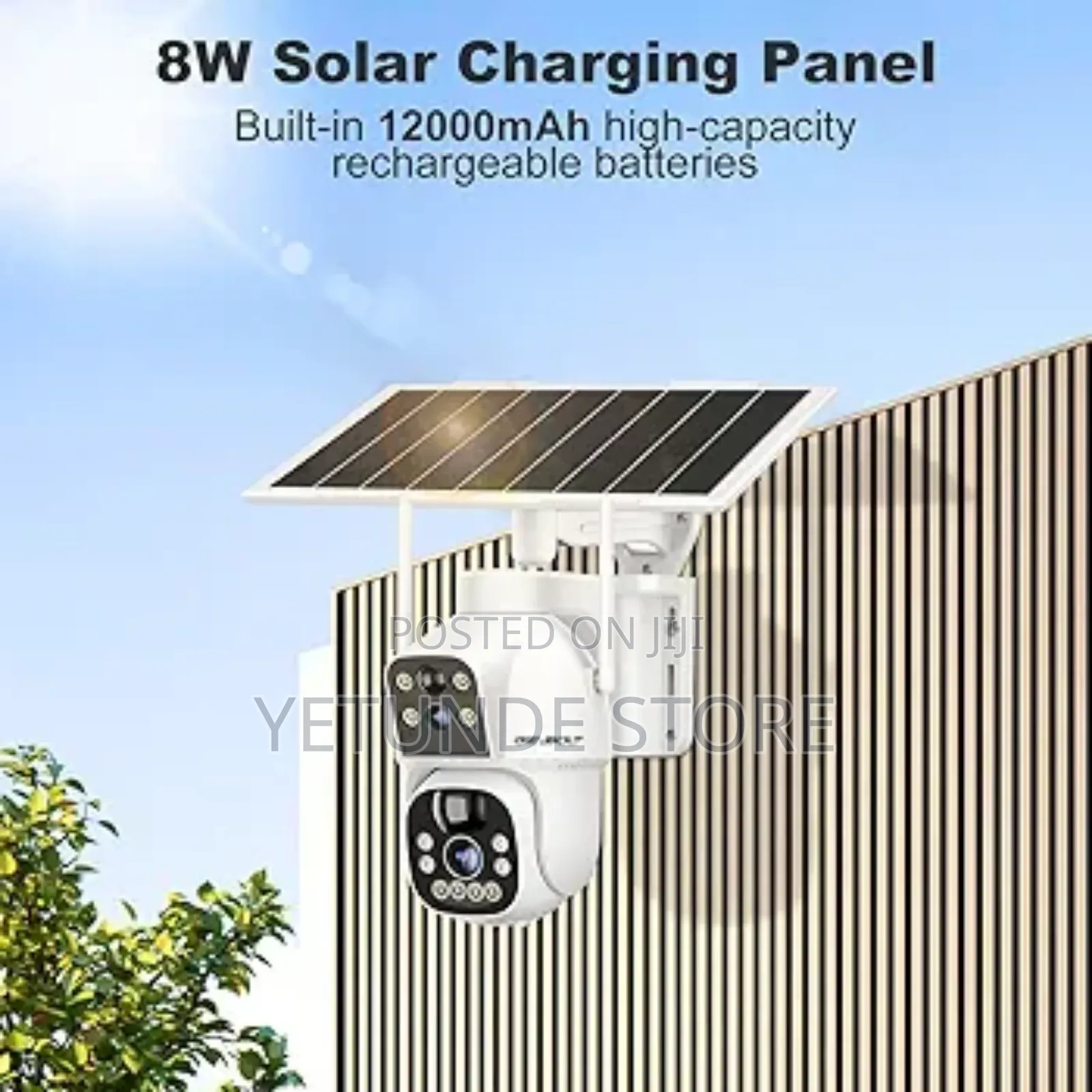 Solar Wifi Security Camera Outdoor Wireless, 8w 15600mah