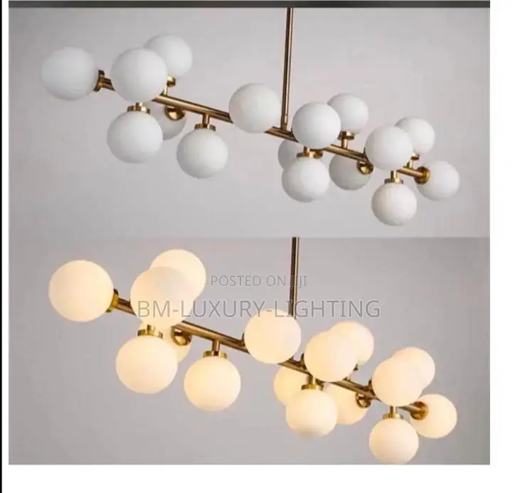Executive Decorative Long Multiple Ball Chandelier Fitting