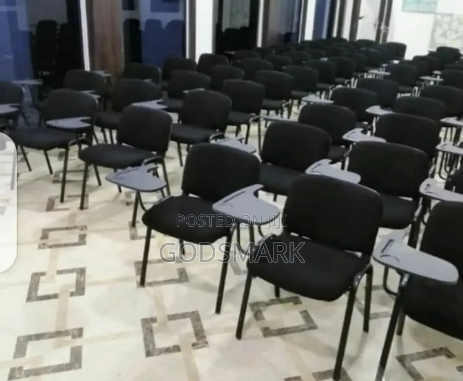 Durable Training/Seminar Chair With Writing Pad.