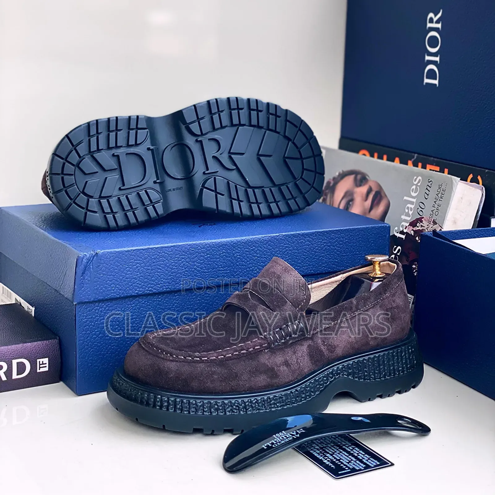 Very Thick High Sole Brown Shoe Dior Collections