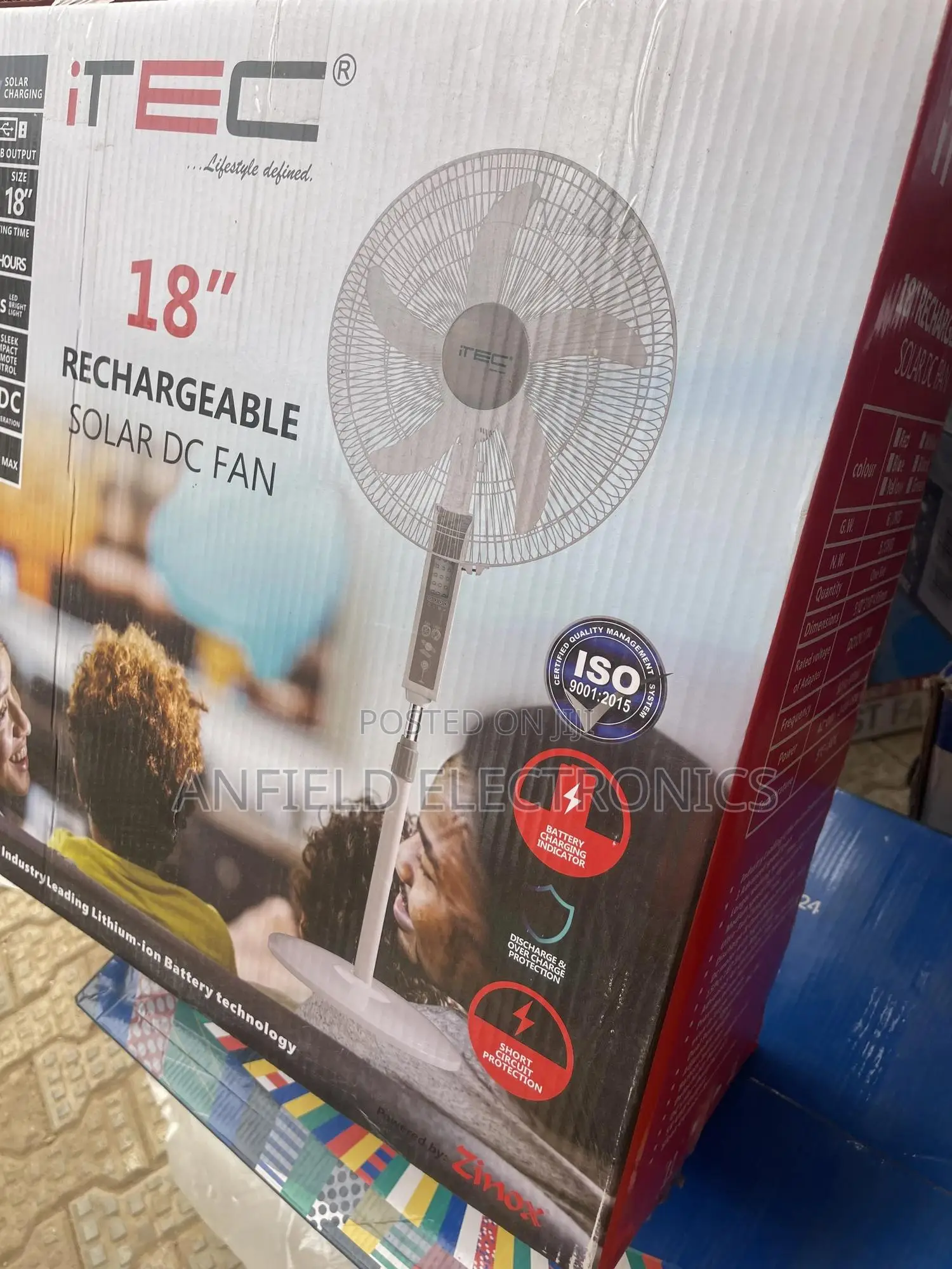 18 Inches Itec Rechargeable Standing Fan