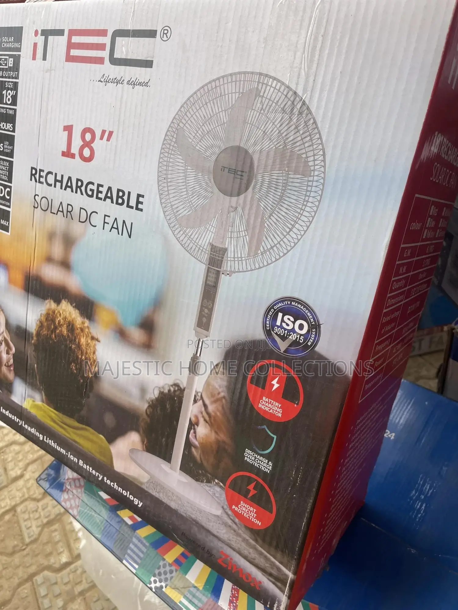 18 Inches Itec Rechargeable Standing Fan