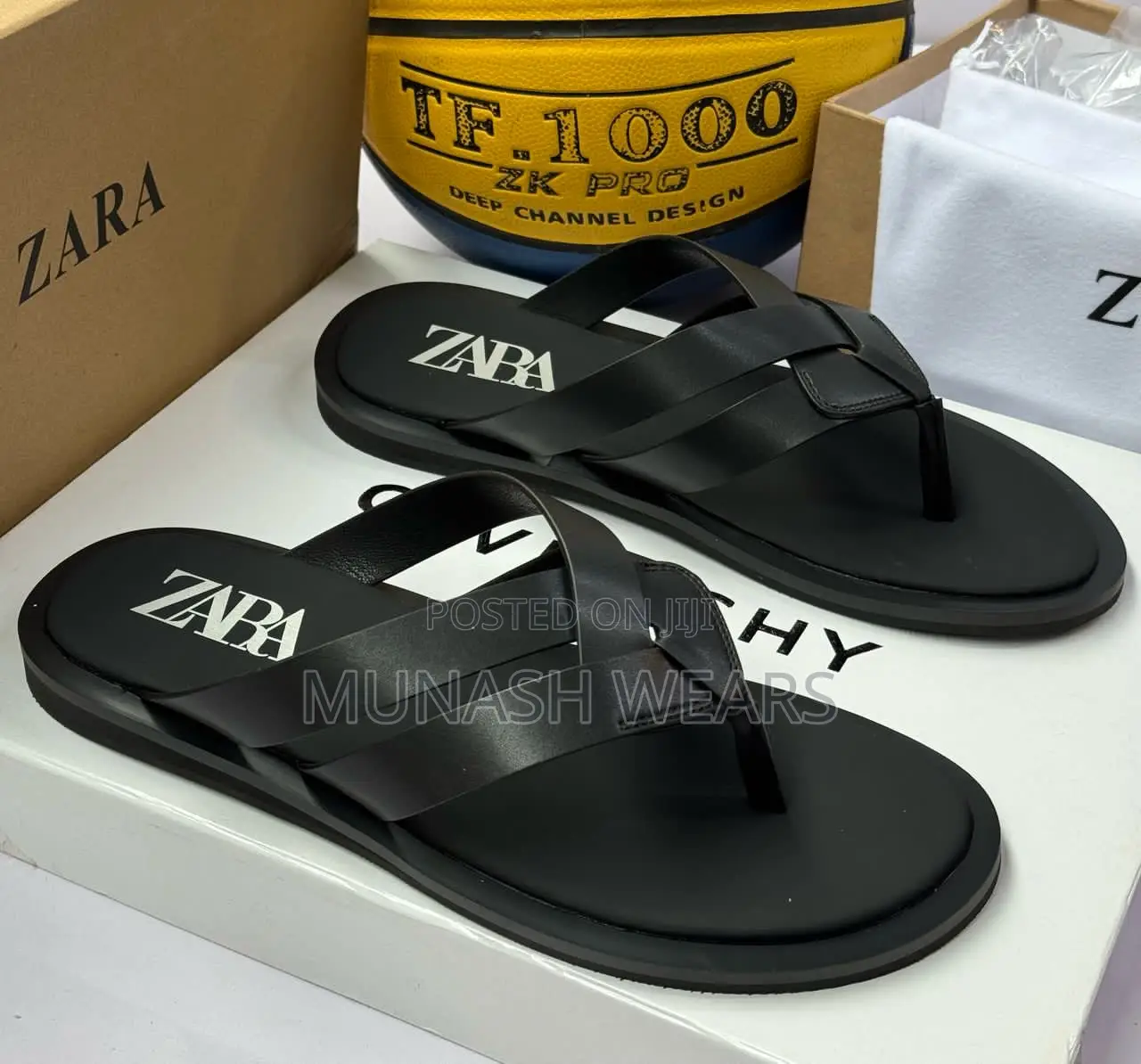 Zara Leather Slipers