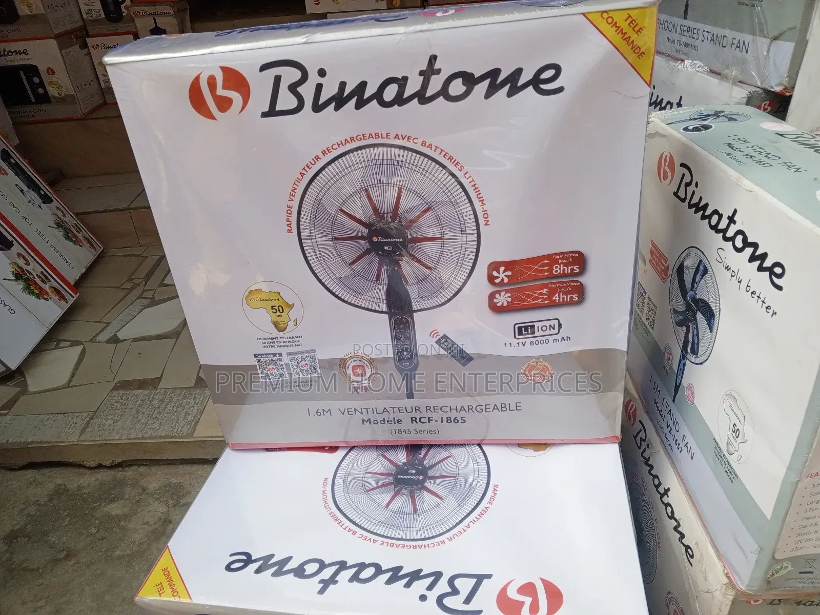 Binatone Rechargeable Standing Fan RCF 1855