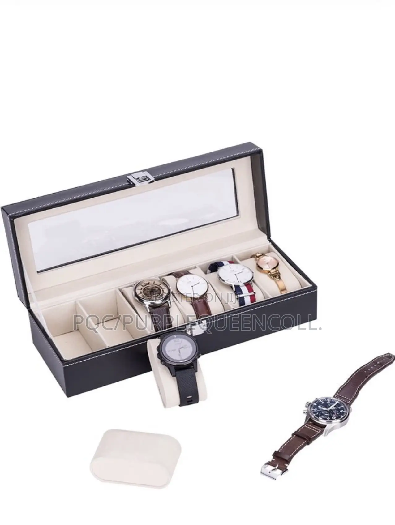 6 Slot Leather Storage Watch Box
