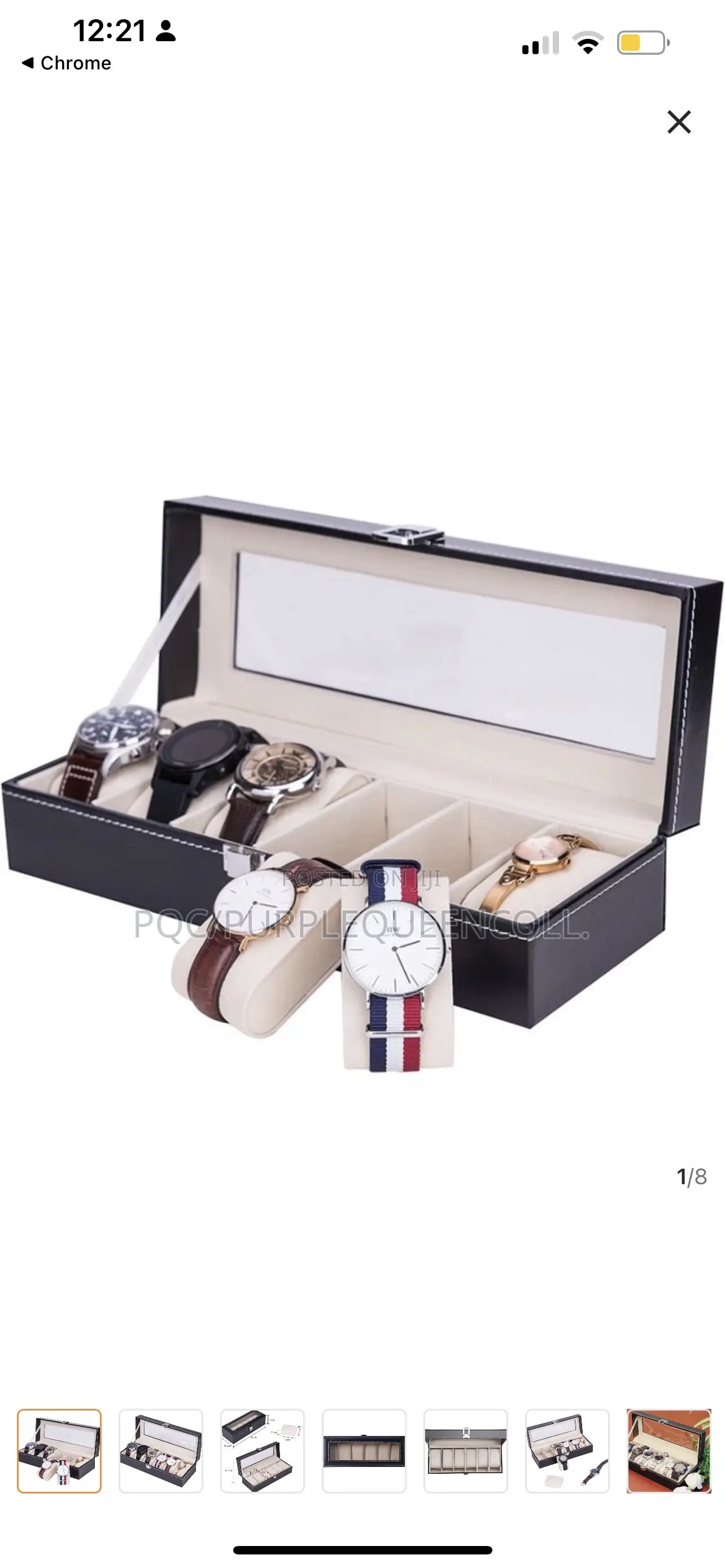 6 Slot Leather Storage Watch Box