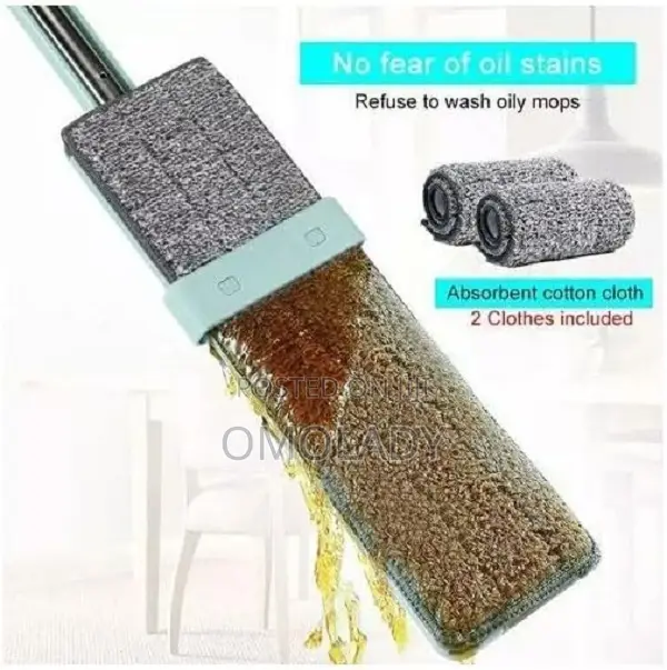 Floor Mop - Floor Cleaning Self Wrinking Mop- 2 Spare Parts