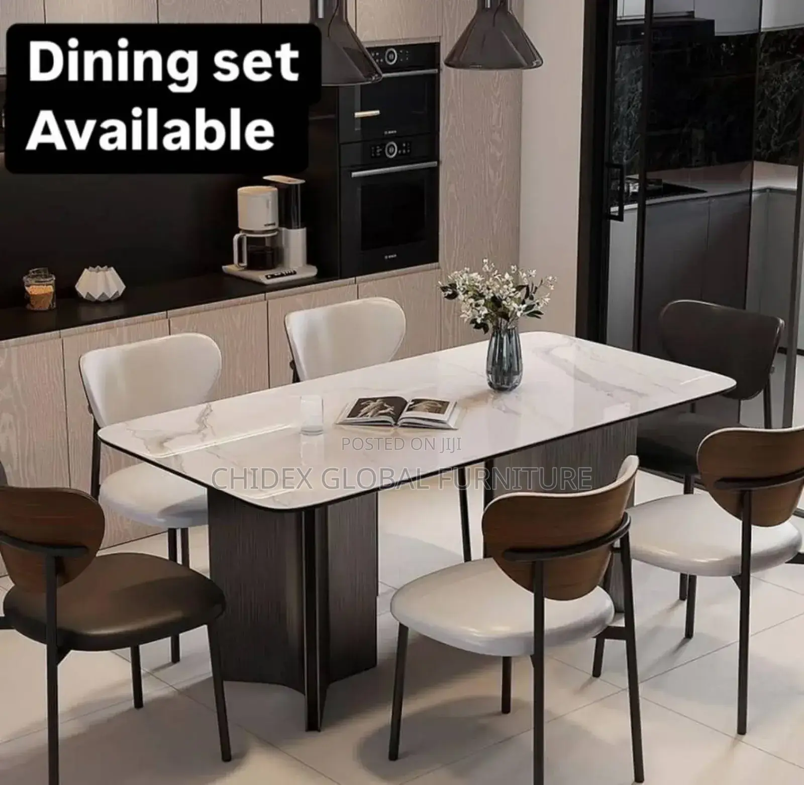 Marble Top Dining Table Set
