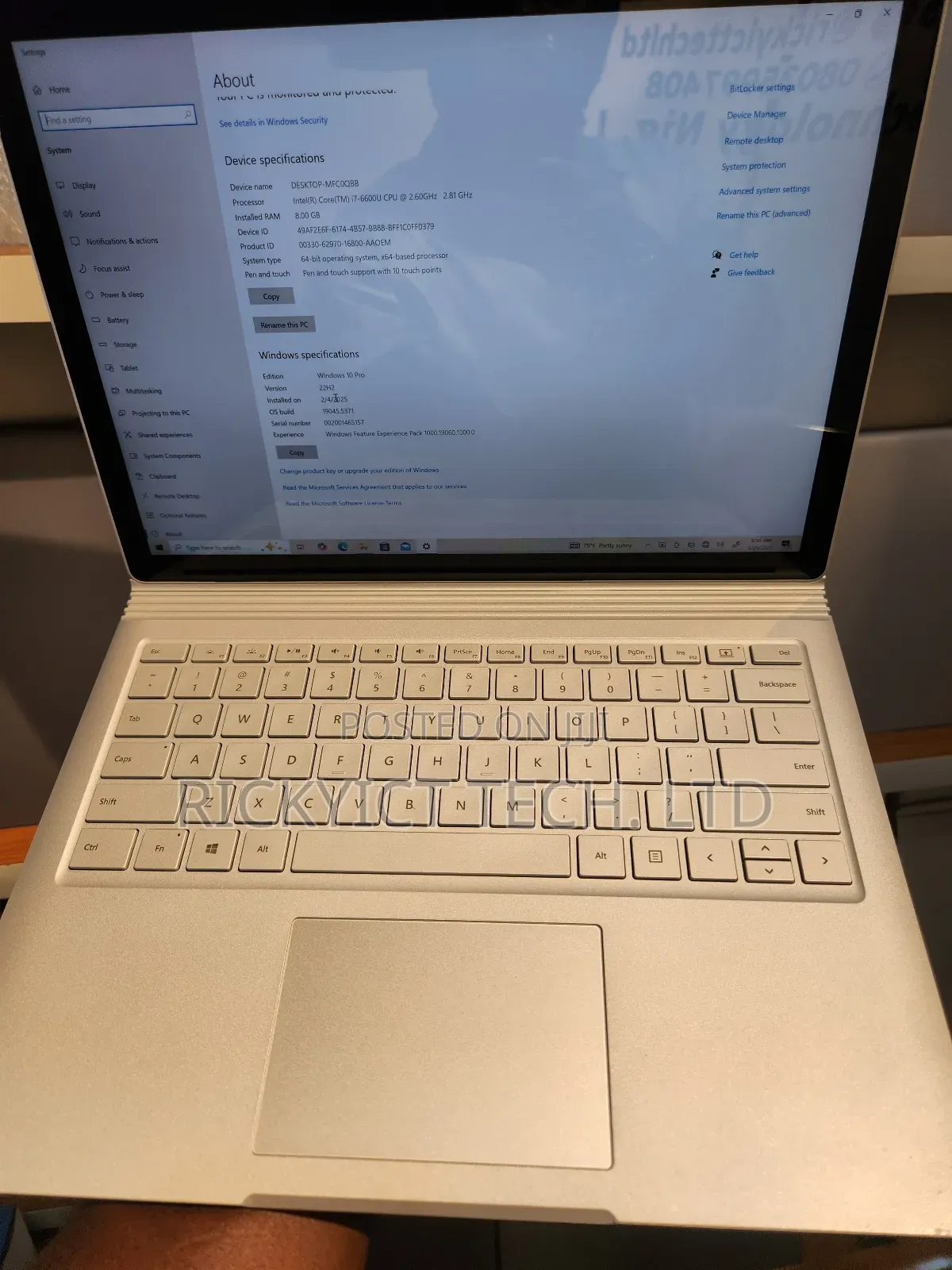 Laptop Microsoft Surface Laptop 6 8GB Intel Core I7 SSD 256GB