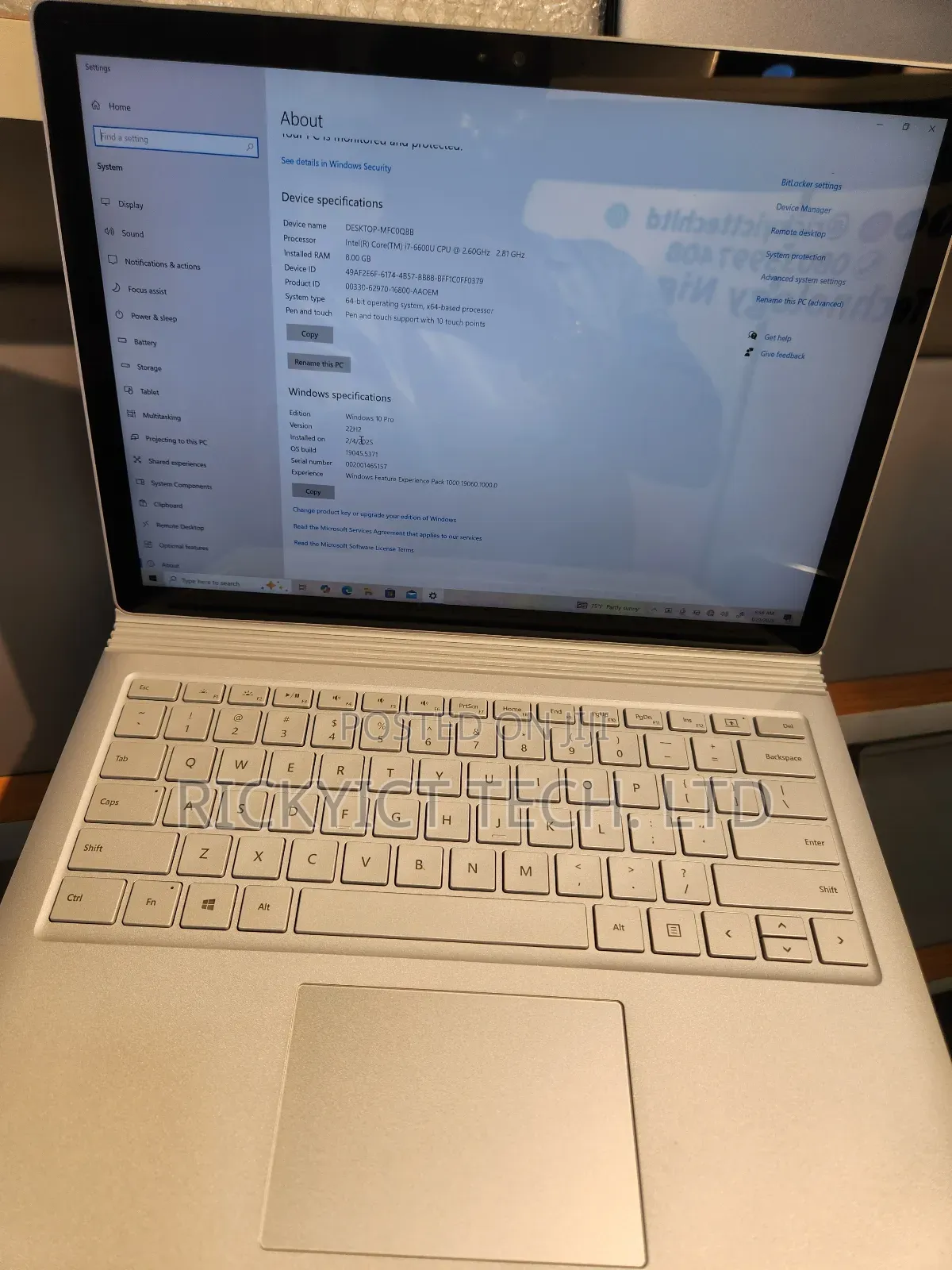 Laptop Microsoft Surface Laptop 6 8GB Intel Core I7 SSD 256GB