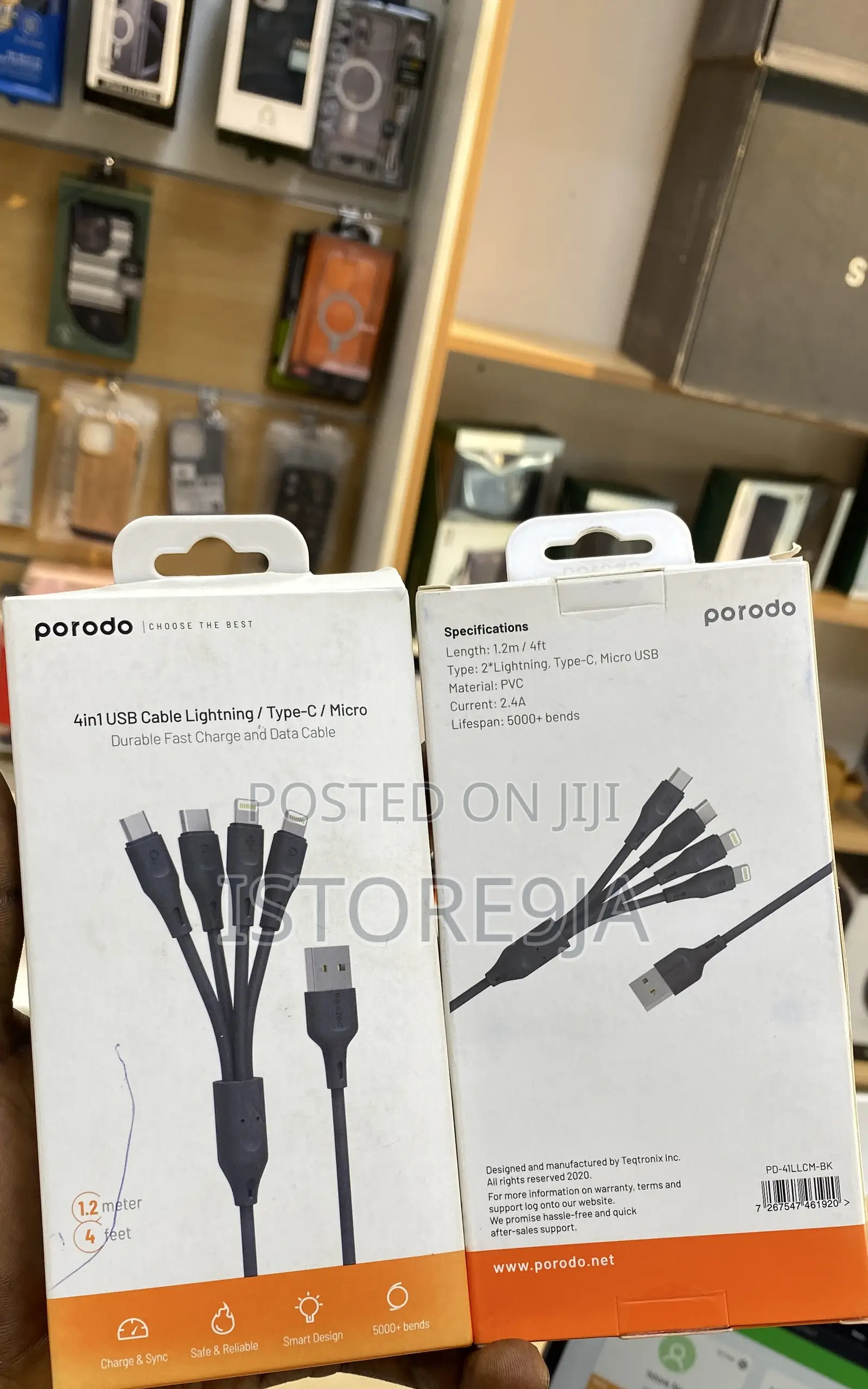 Porodo 4 in 1 Cable Fast Charging
