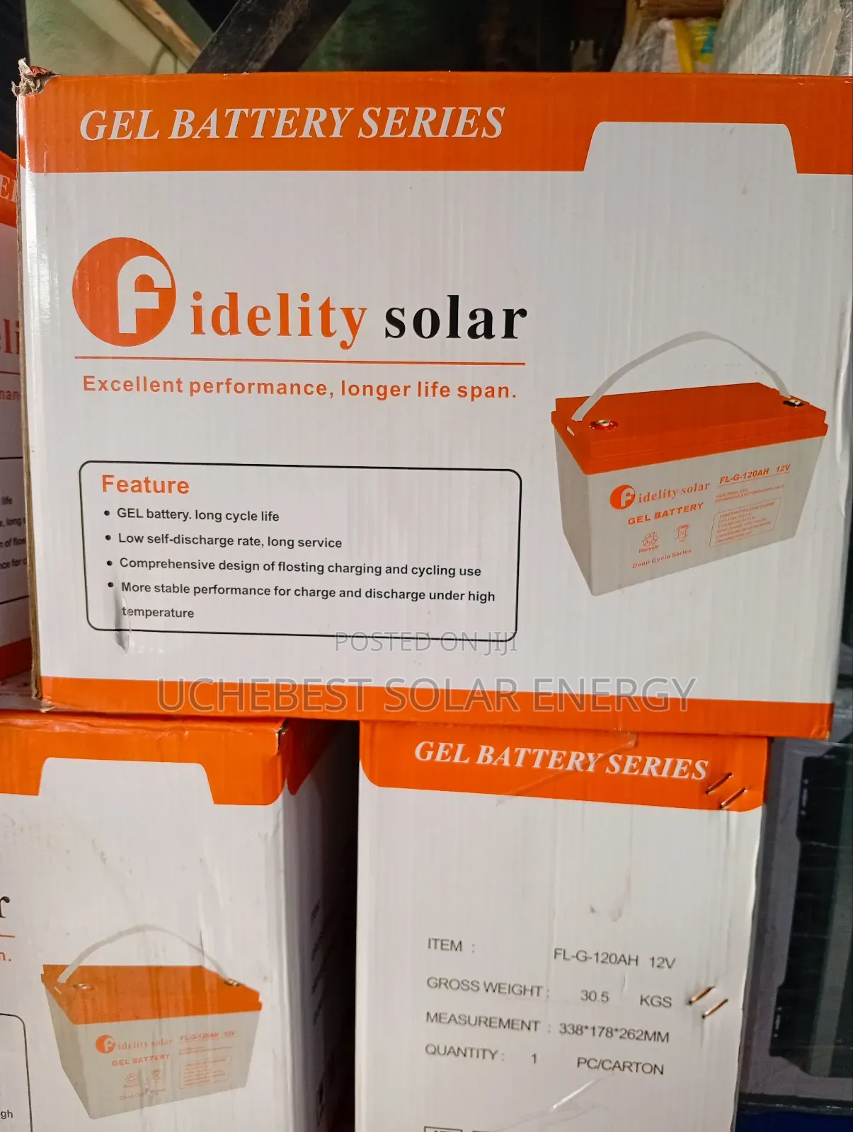 120ah/12v Fidelity Solar Deep Cell Battery