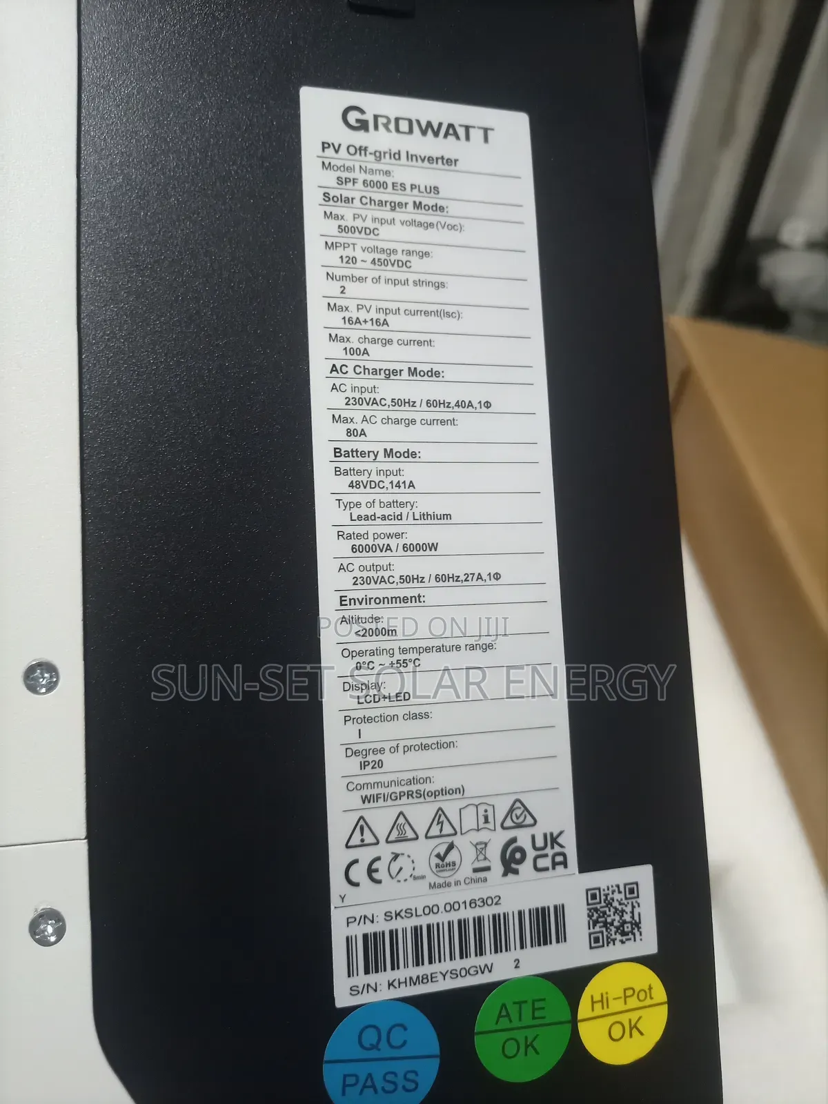 Growatt Inverter 6kva 48v With 2yrs Warranty