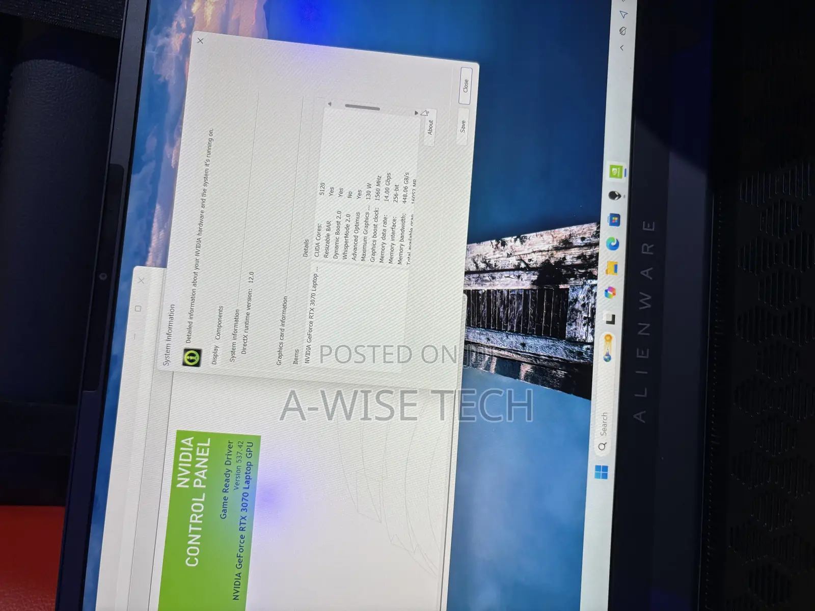 Laptop Dell Alienware M15 R6 16GB AMD Ryzen 9 SSD 1T